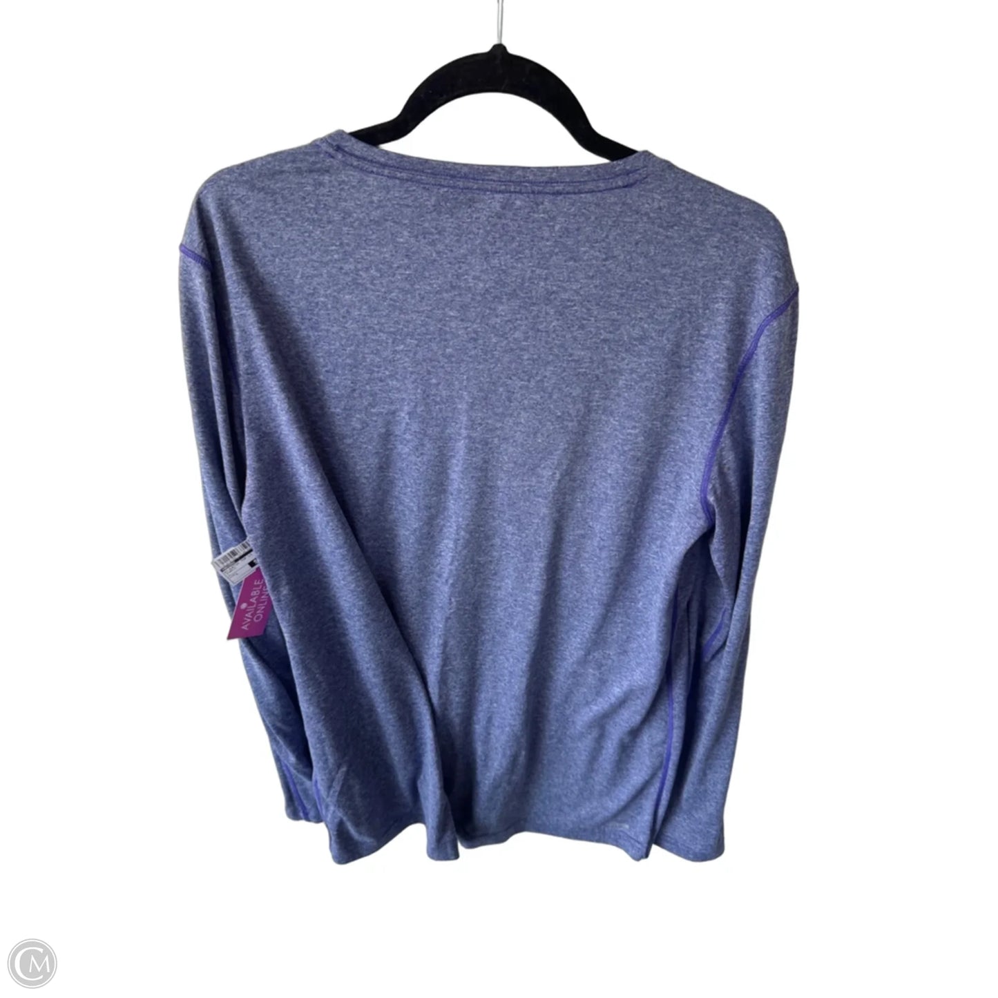 Athletic Top Long Sleeve Crewneck By Adidas In Purple, Size: L
