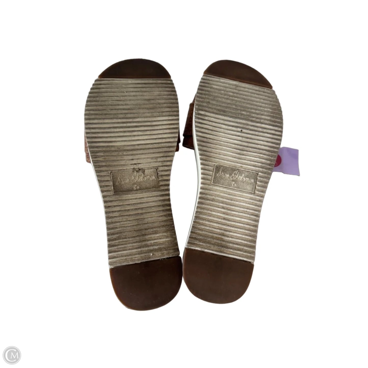 Sandals Heels Wedge By Sam Edelman In Brown, Size: 8.5