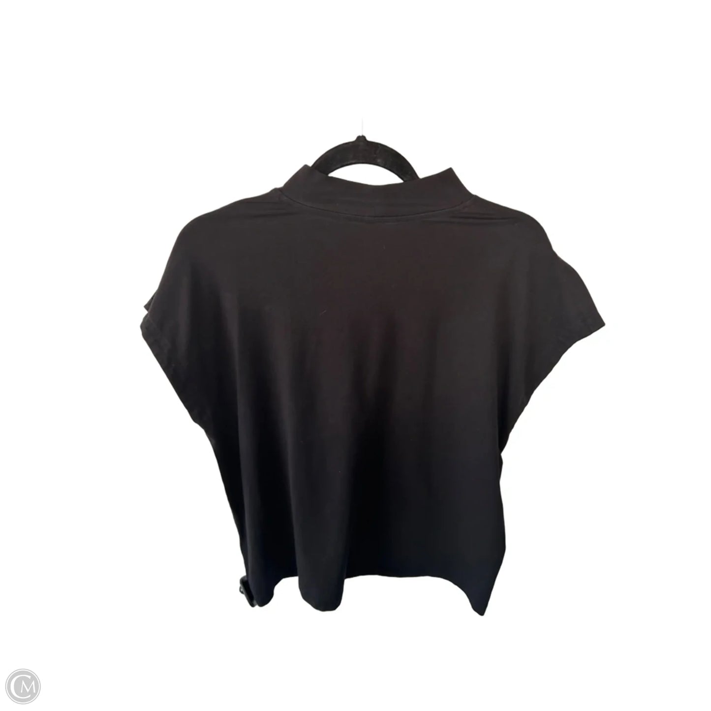 Athletic Top Short Sleeve By Athleta In Black, Size: M