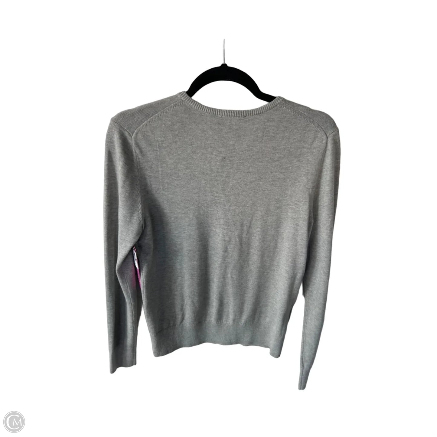 Sweater Cardigan By Ann Taylor In Grey, Size: M