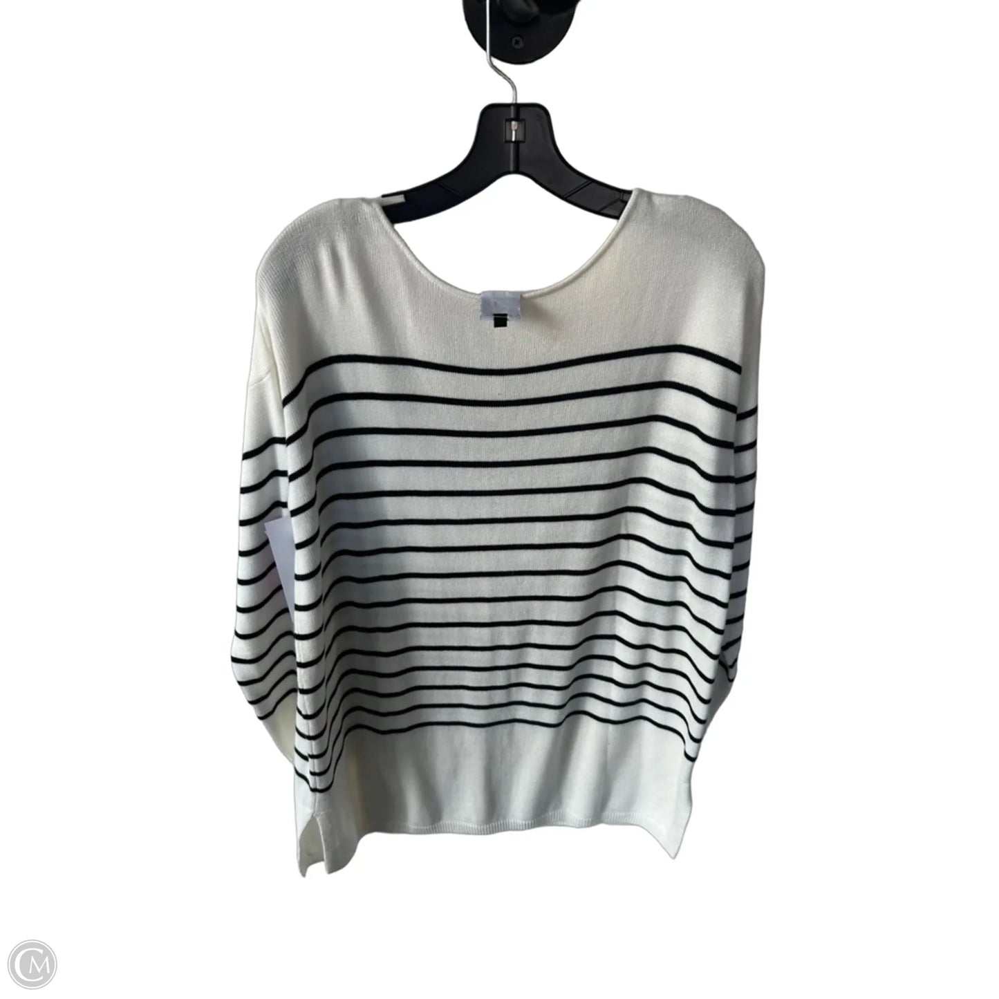 Sweater Cardigan By Cabi In Black & White, Size: S