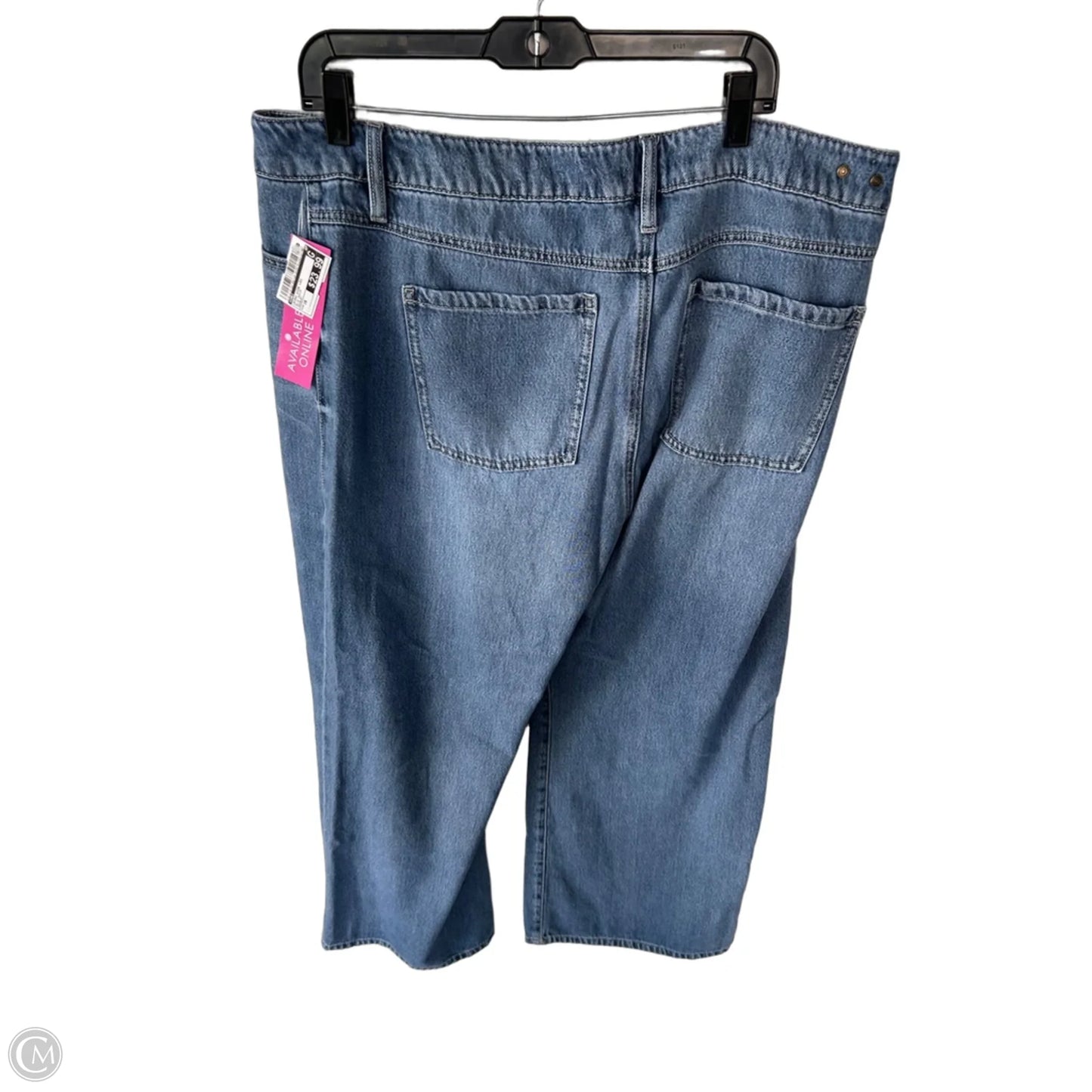 Jeans Wide Leg By Cabi In Blue Denim, Size: 16