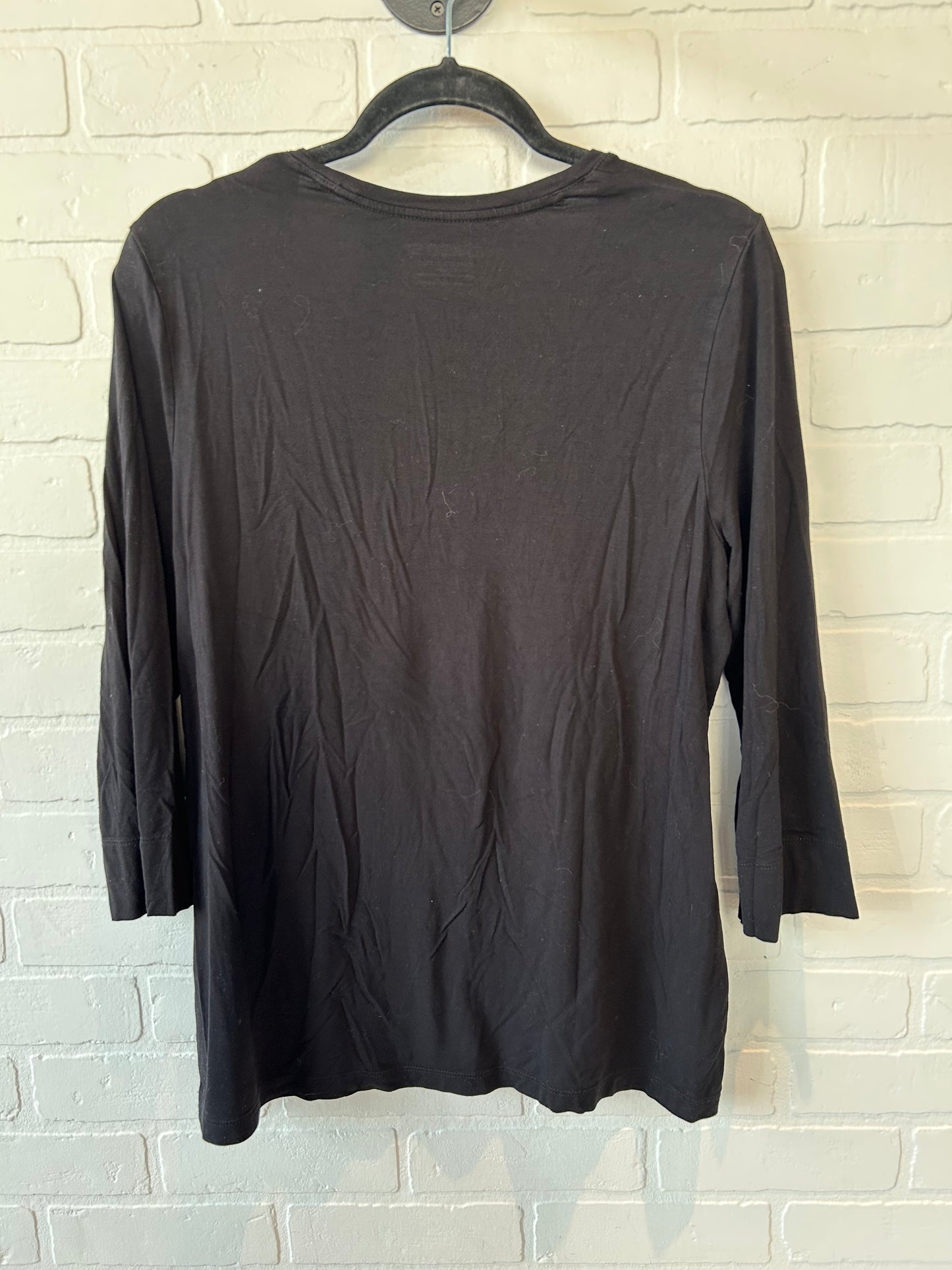 Top Long Sleeve Basic By Chicos In Black, Size: L