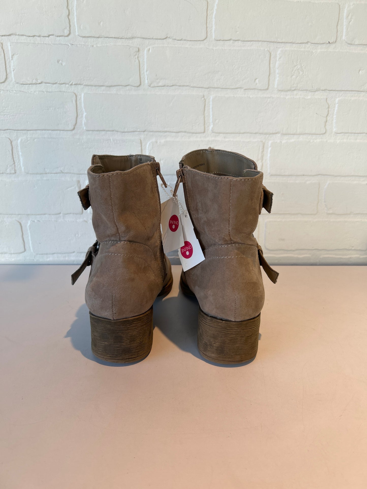 Boots Mid-calf Heels By Dv In Tan, Size: 10