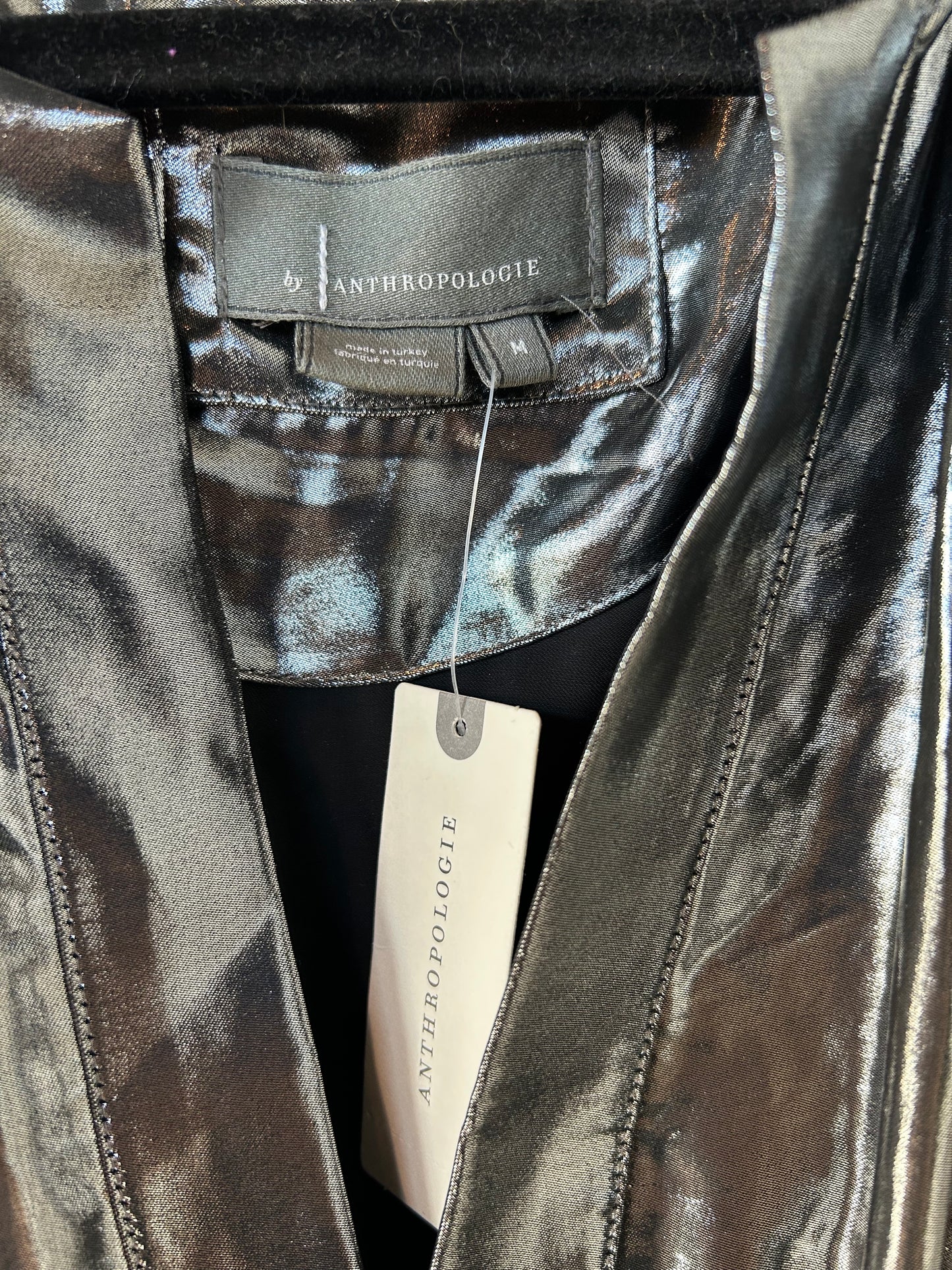 Dress Party Long By Anthropologie In Silver, Size: M