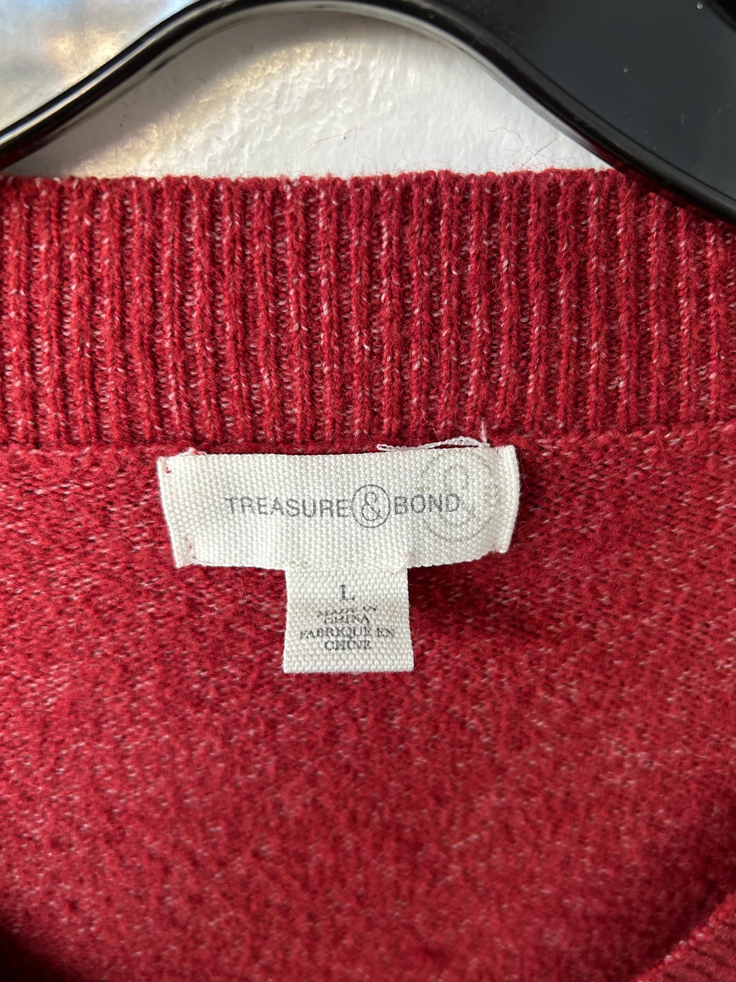 Sweater By Treasure And Bond In Red, Size: L