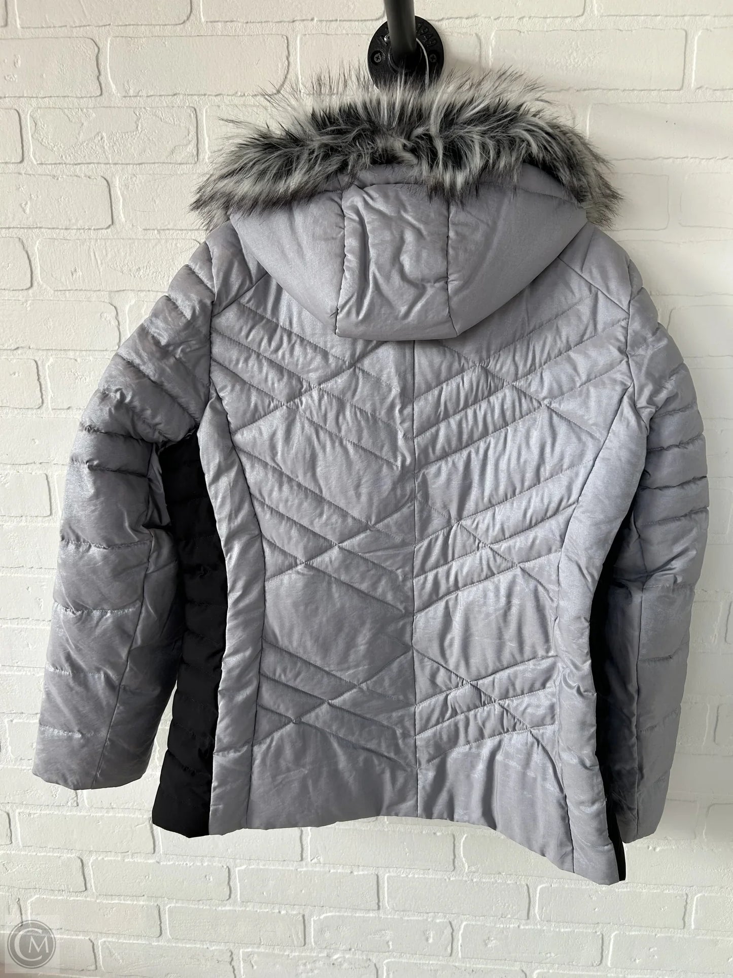 Coat Puffer & Quilted By Zero Xposure In Black & Grey, Size: Xl
