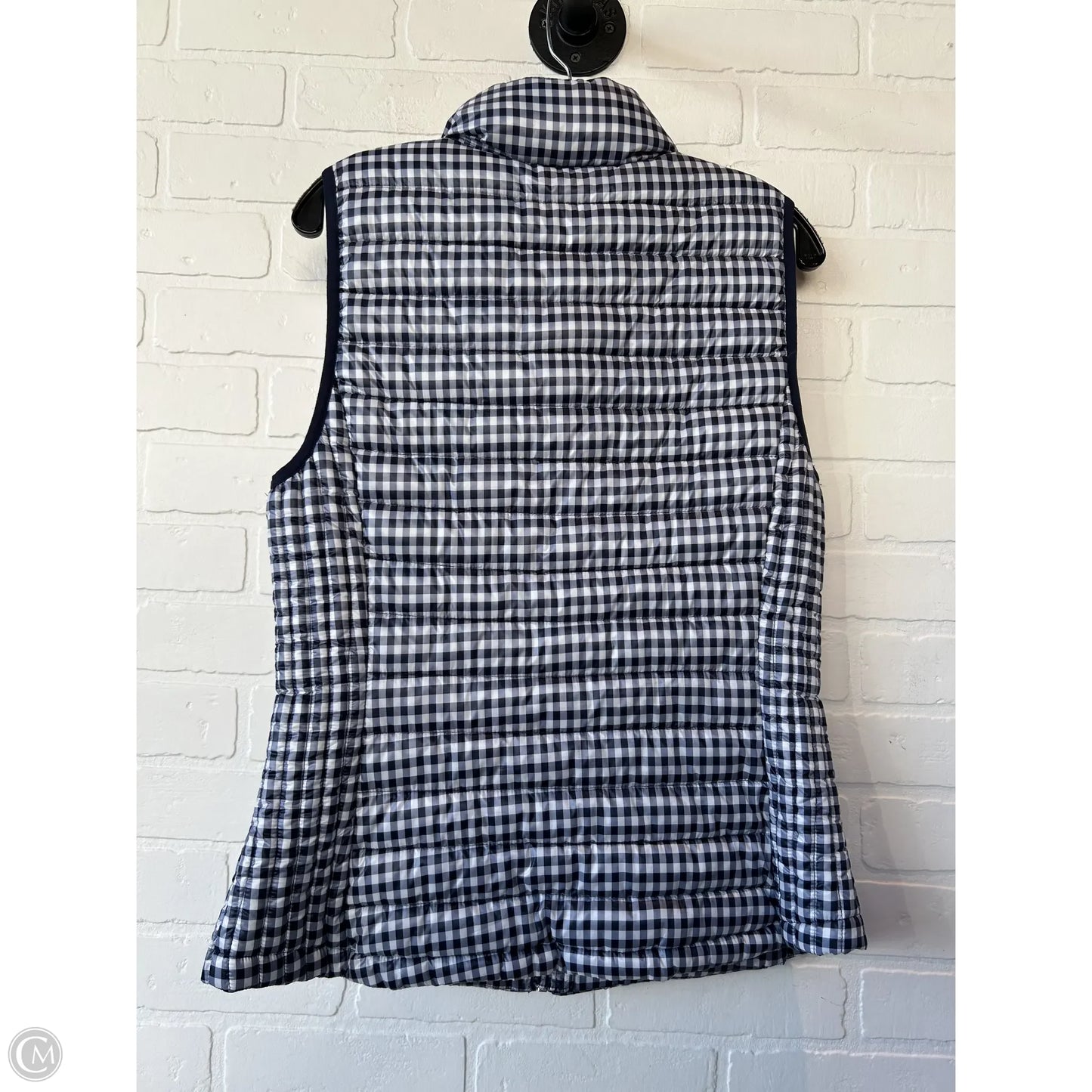 Vest Puffer & Quilted By Tommy Hilfiger In Blue & White, Size: M