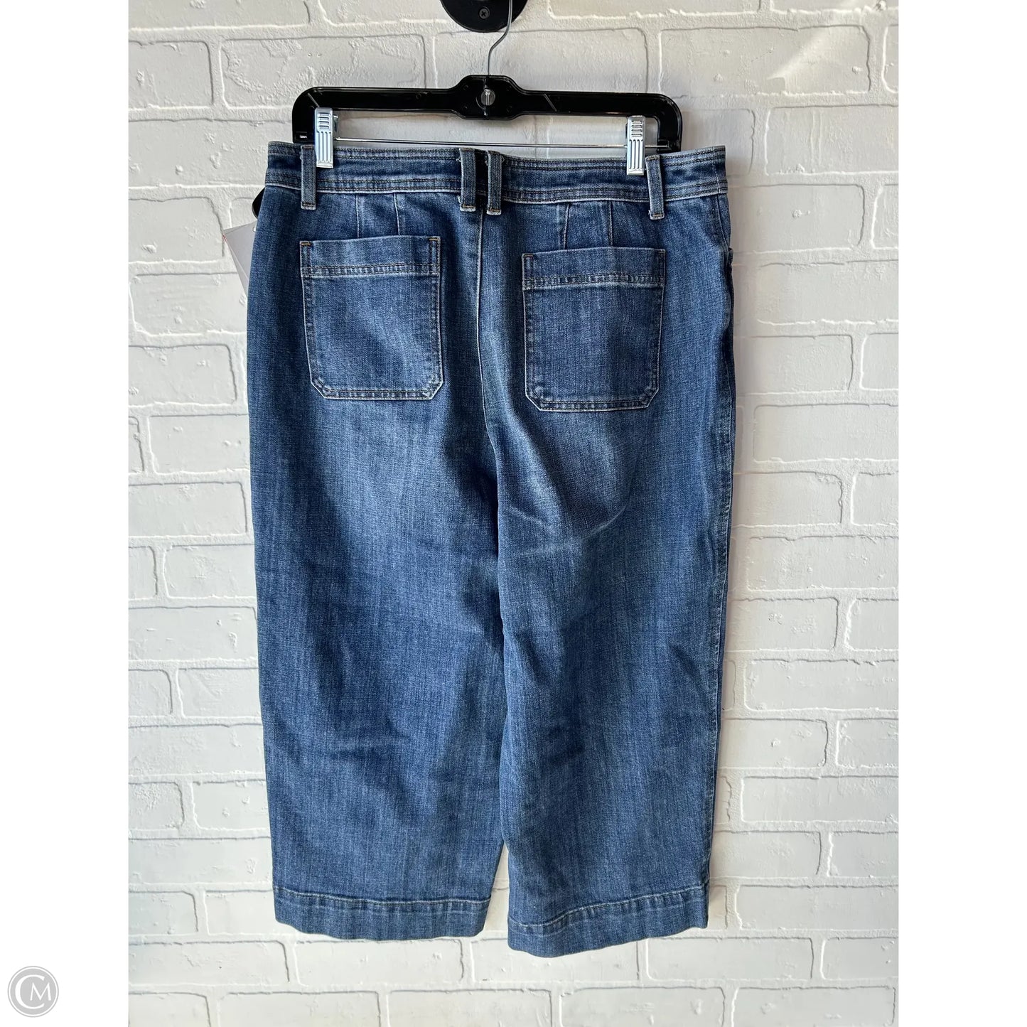 Jeans Cropped By Talbots In Blue Denim, Size: 12p