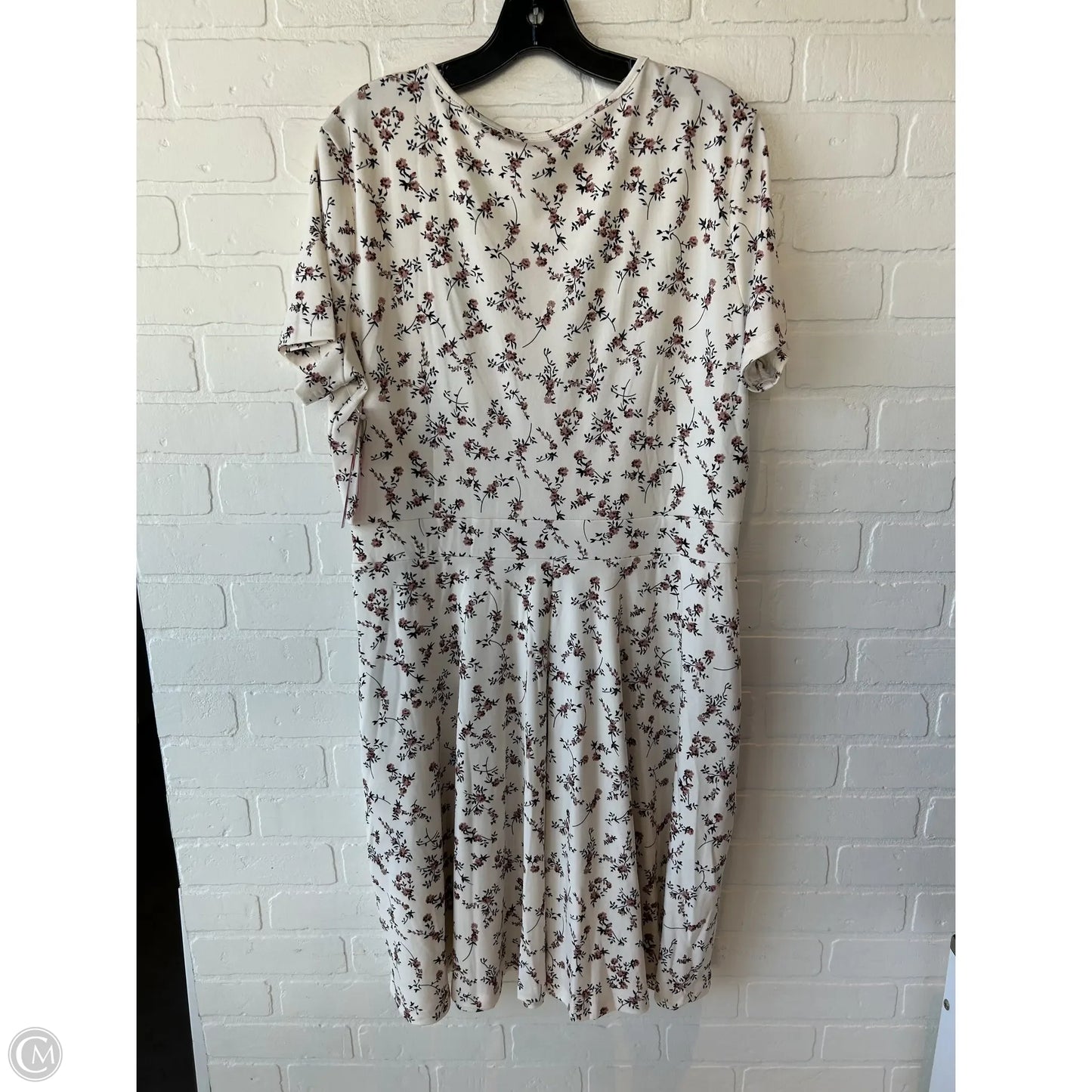 Dress Casual Midi By Cme In Cream & Tan, Size: Xxl