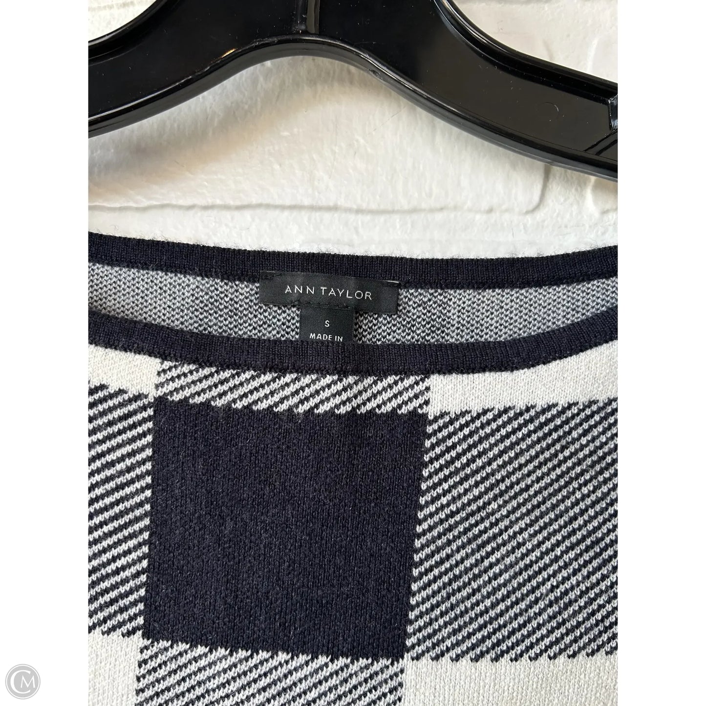 Dress Sweater By Ann Taylor In Black & White, Size: S