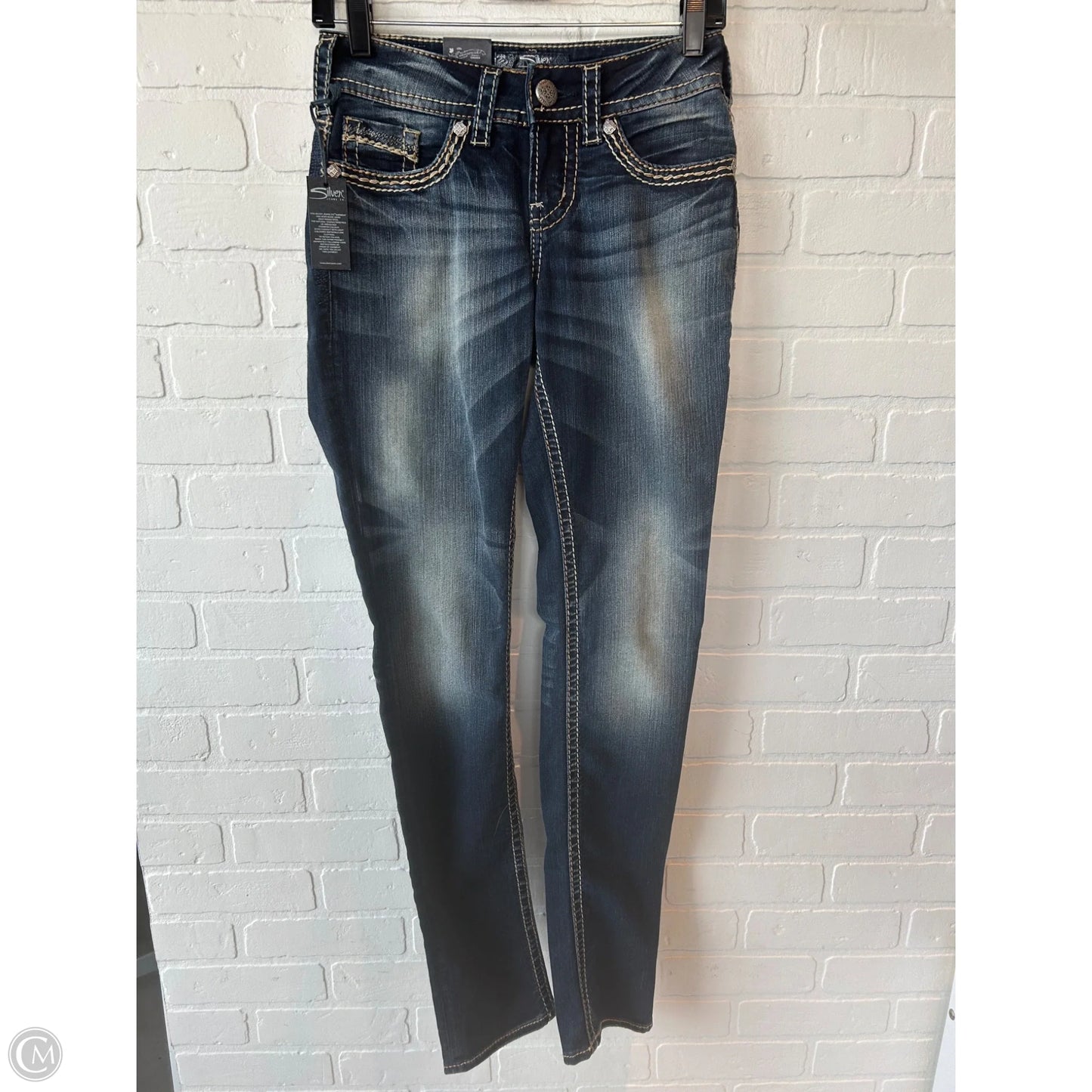 Jeans Skinny By Silver In Blue Denim, Size: 2