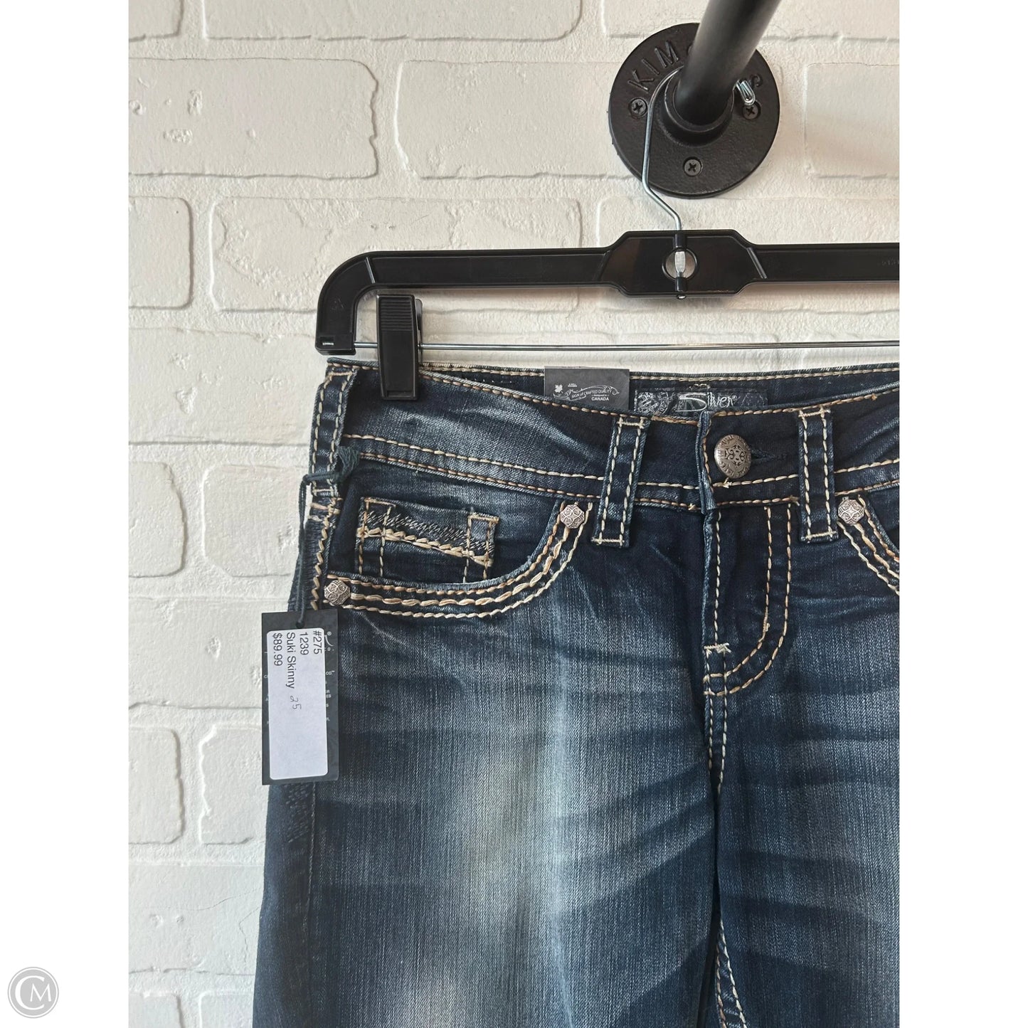 Jeans Skinny By Silver In Blue Denim, Size: 2