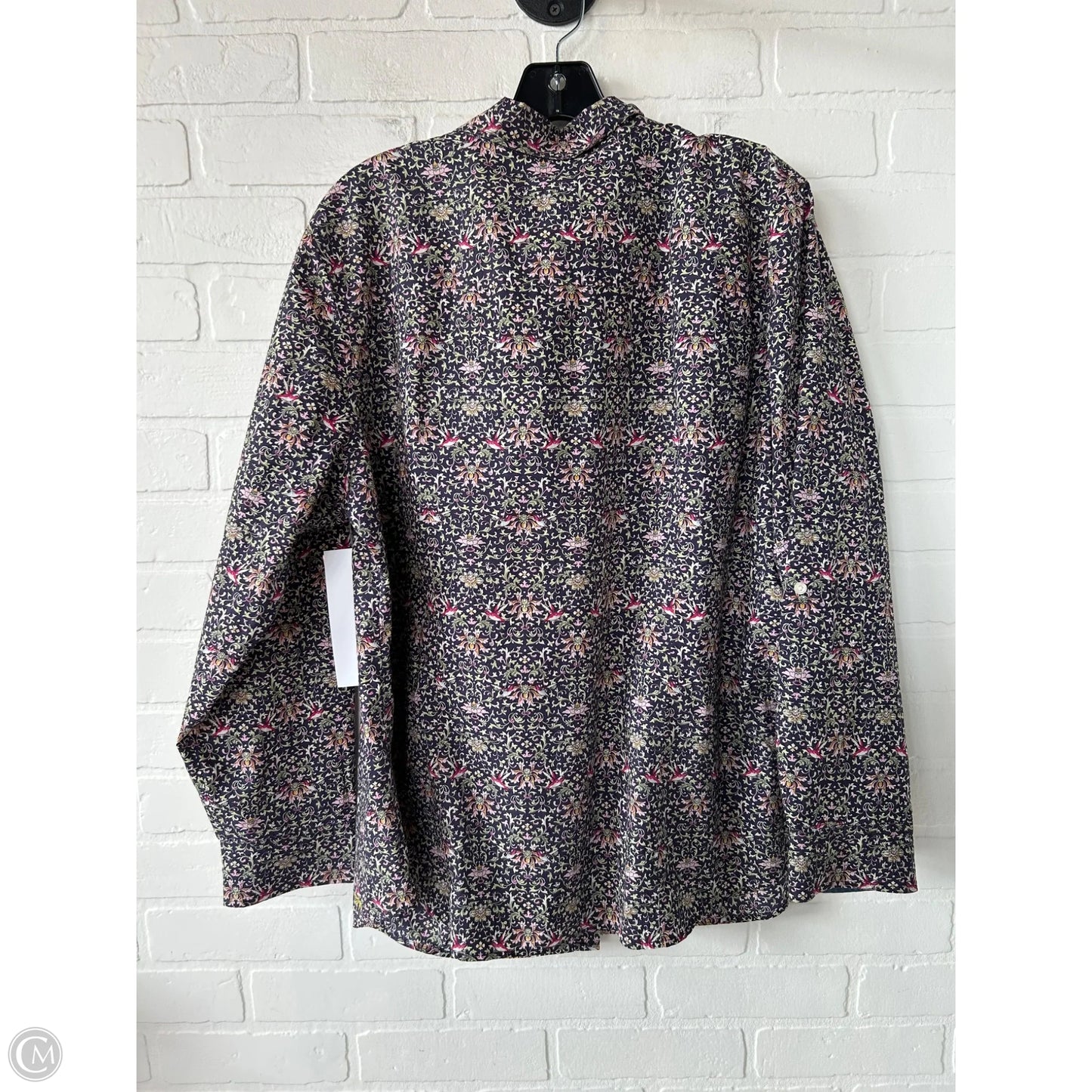 Top Long Sleeve By Talbots In Green & Purple, Size: 2x