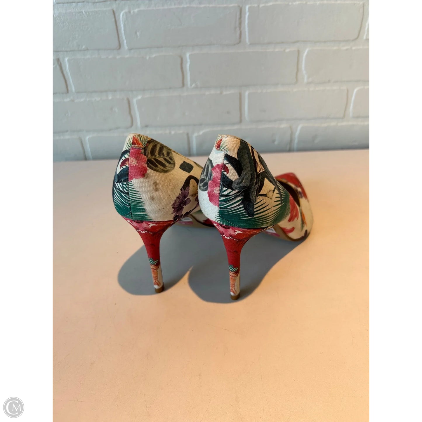 Shoes Heels Stiletto By Marc Fisher In Cream & Red, Size: 10