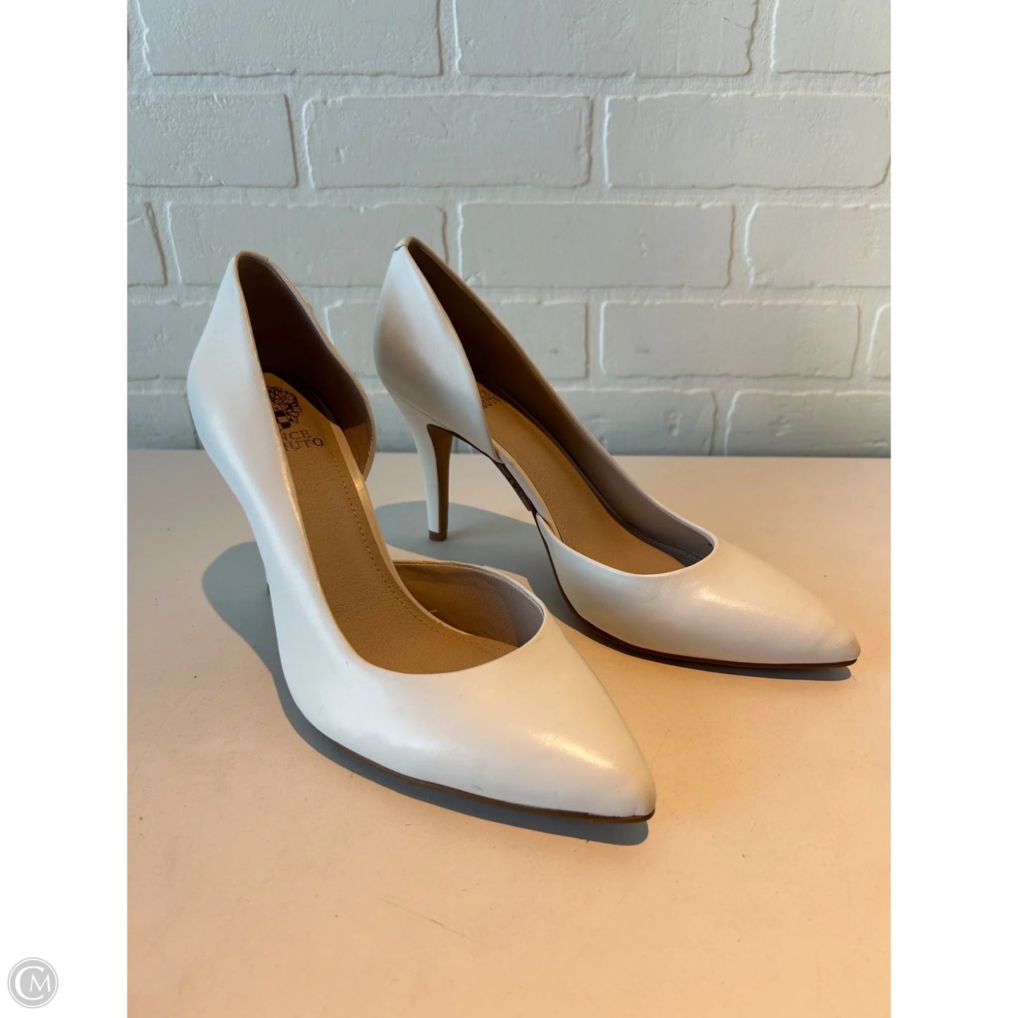 Shoes Heels Stiletto By Vince Camuto In White, Size: 10