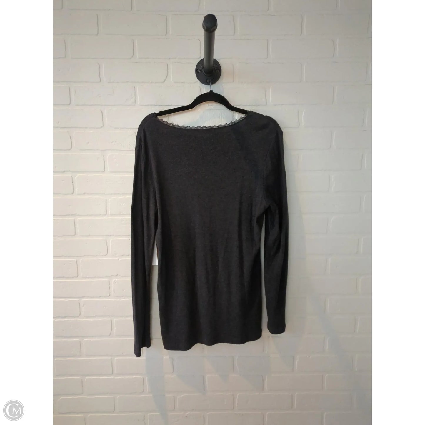 Top Long Sleeve Basic By Soft Surroundings In Grey, Size: L