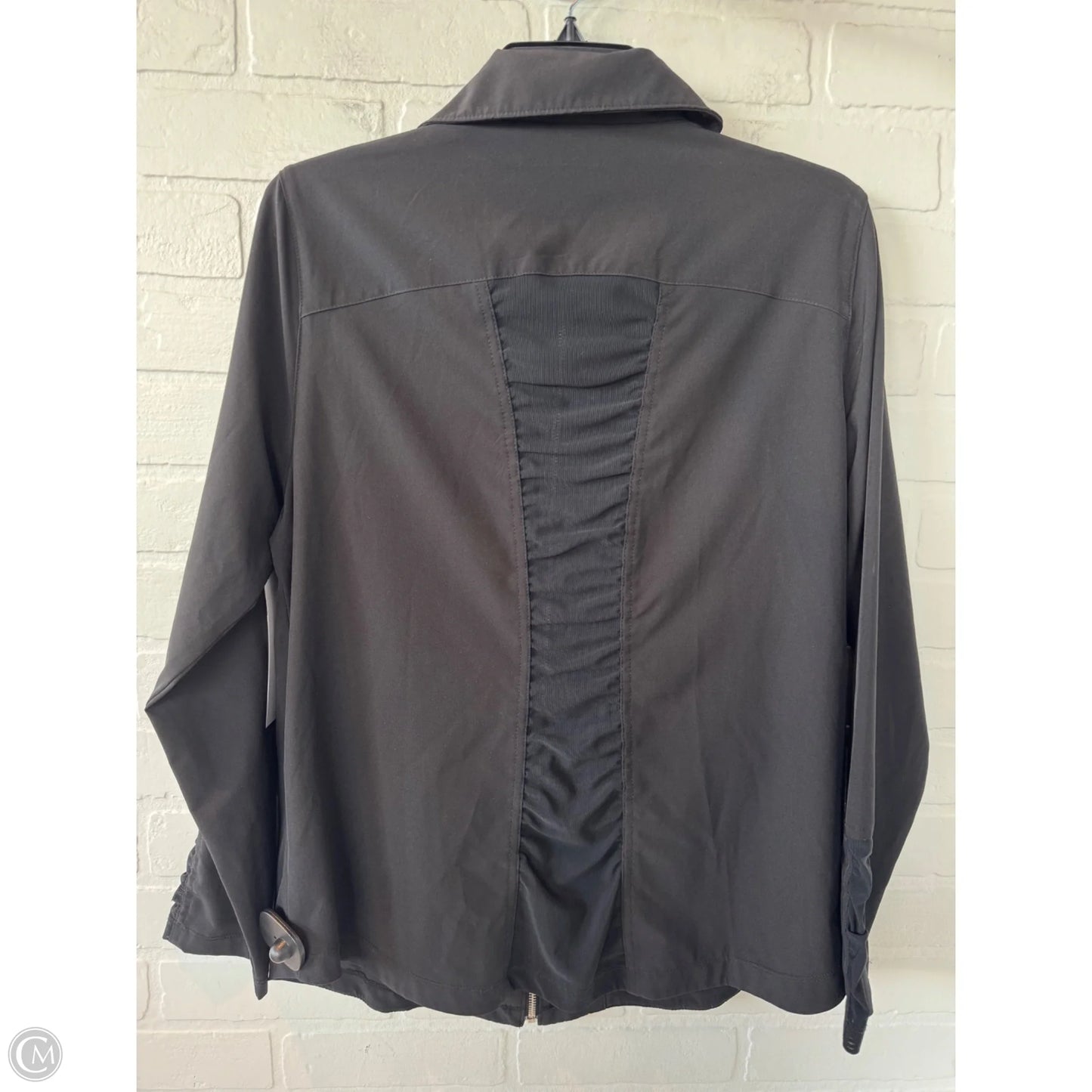 Athletic Jacket By Chicos In Black, Size: L