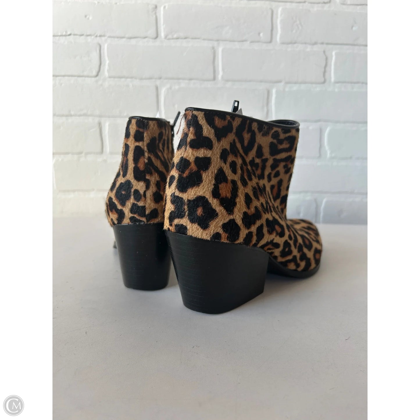 Boots Ankle Heels By Bleecker & Bond In Animal Print, Size: 8.5