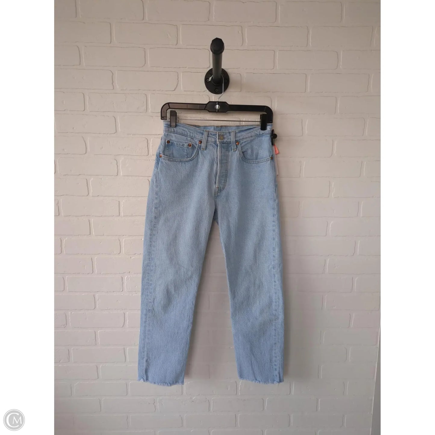 Jeans Straight By Levis In Blue Denim, Size: 2