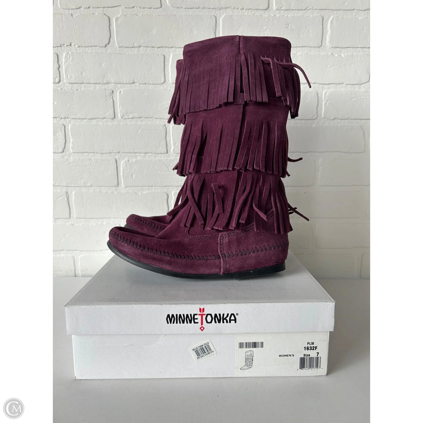 Boots Mid-calf Heels By Minnetonka In Purple, Size: 7