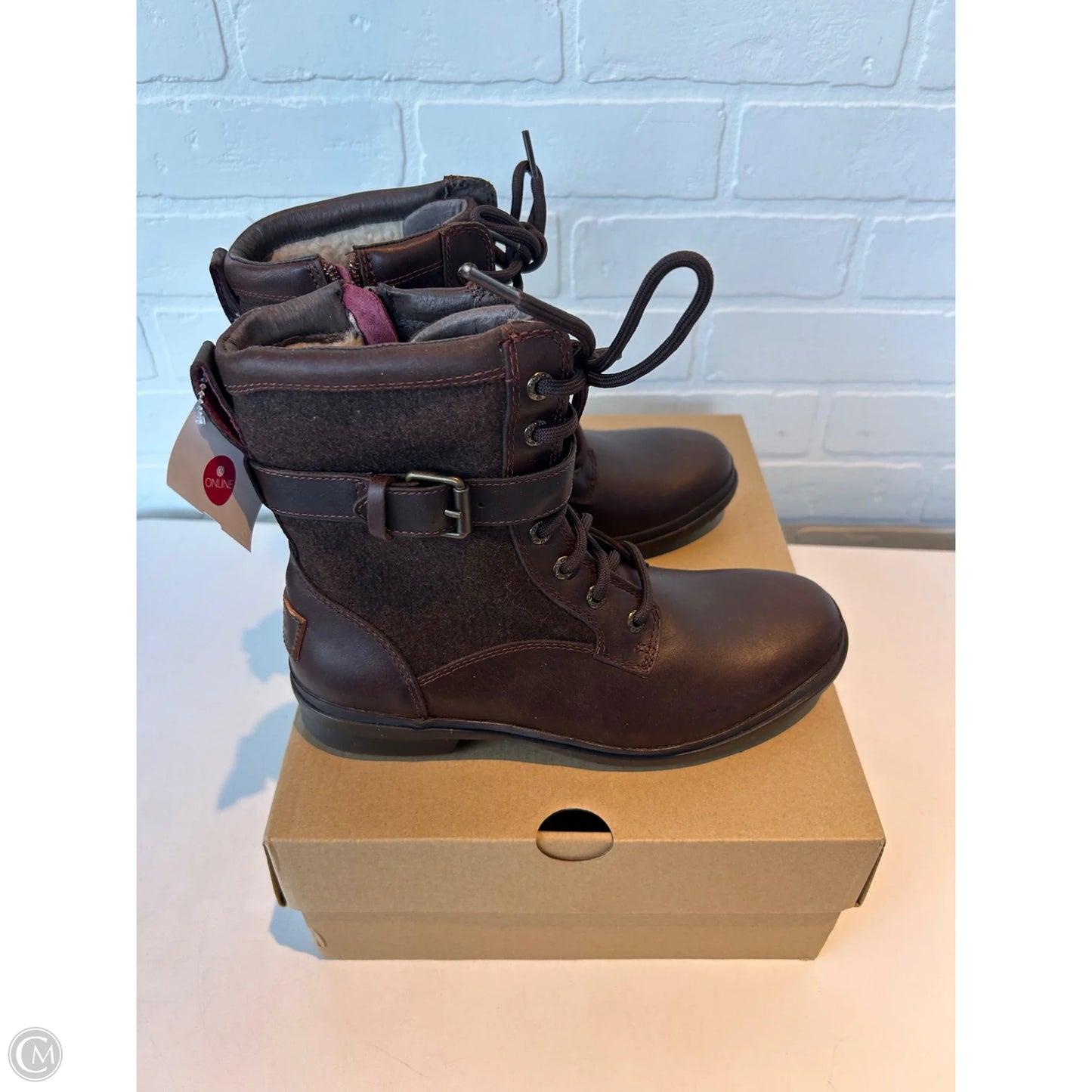 Boots Designer By Ugg In Brown, Size: 7