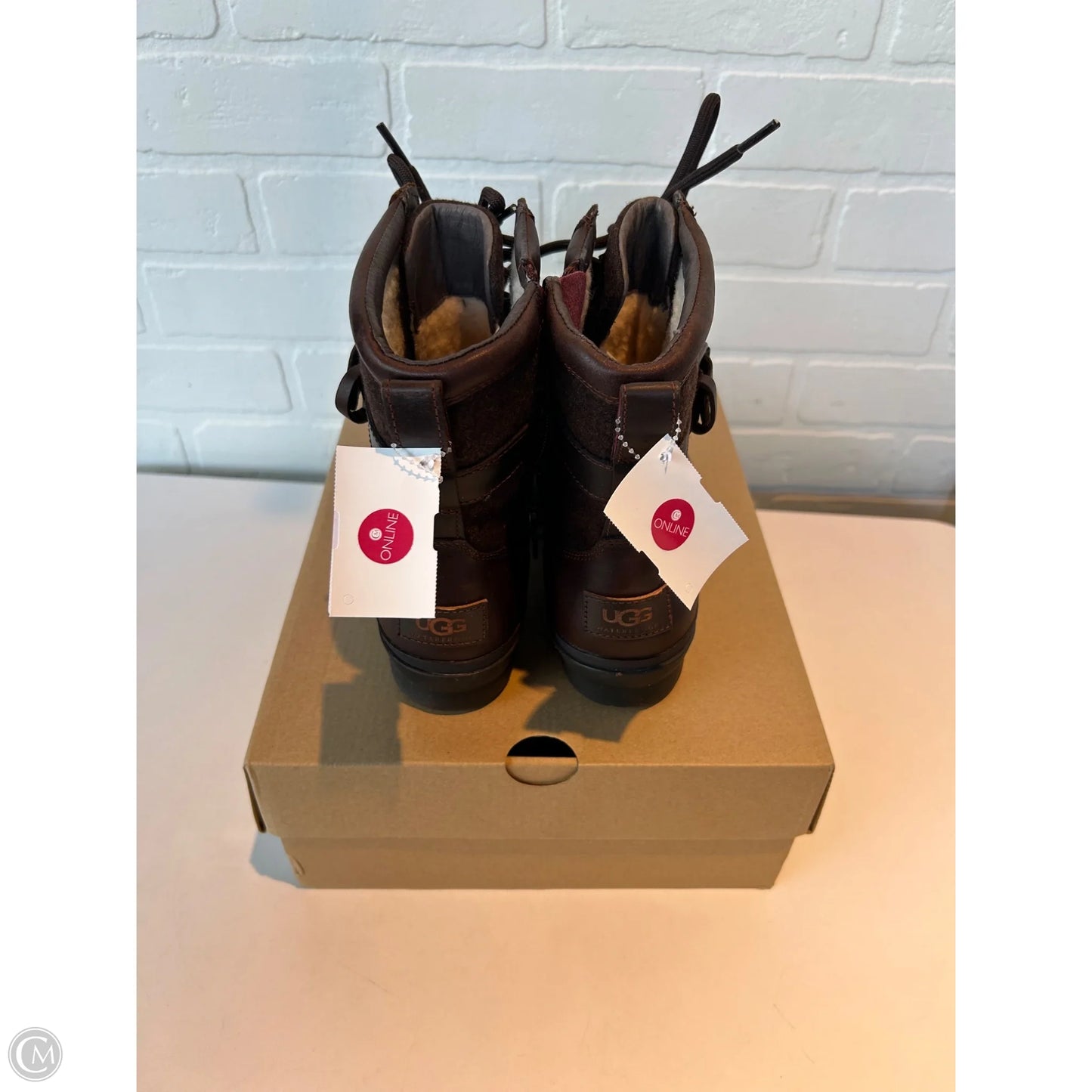 Boots Designer By Ugg In Brown, Size: 7