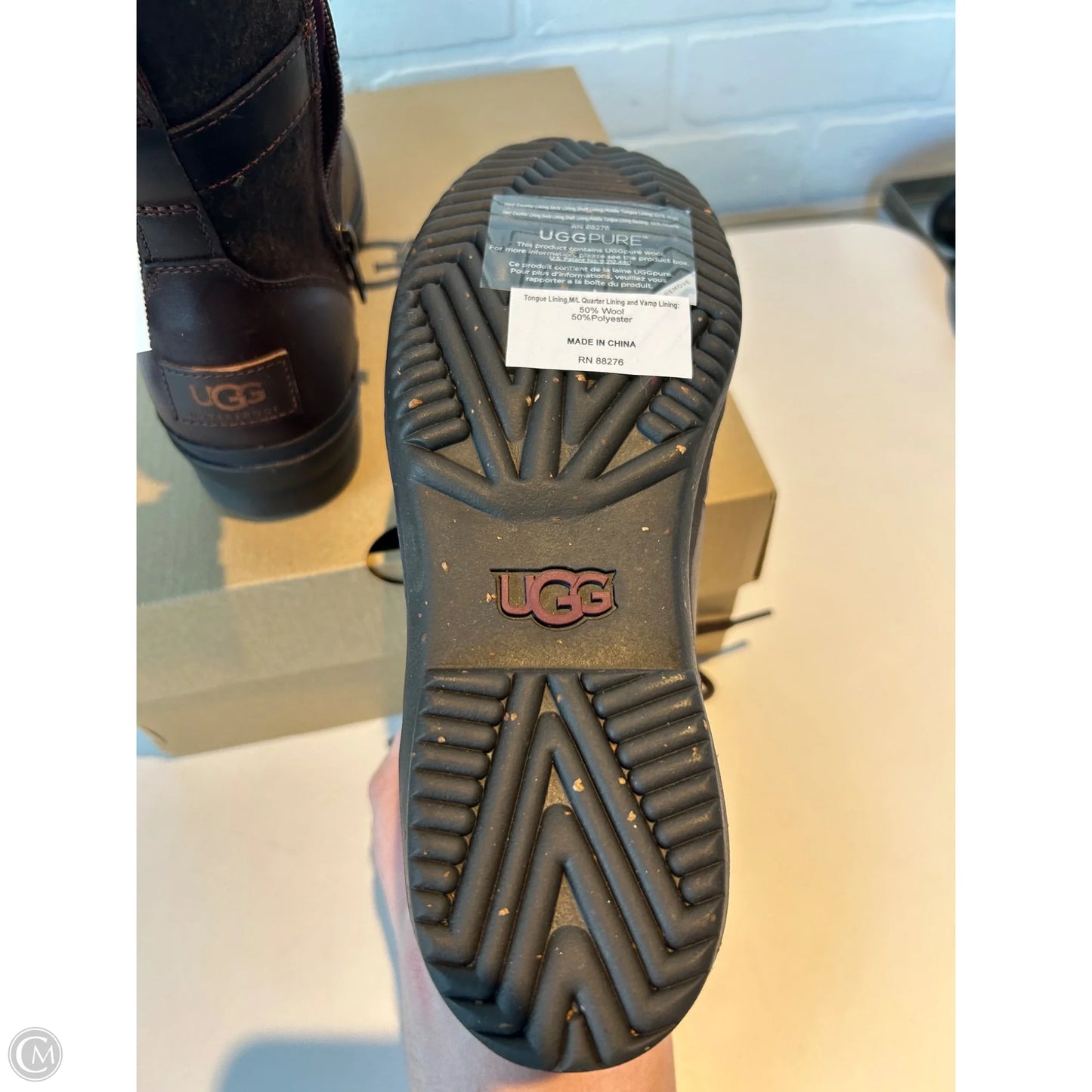 Boots Designer By Ugg In Brown, Size: 7