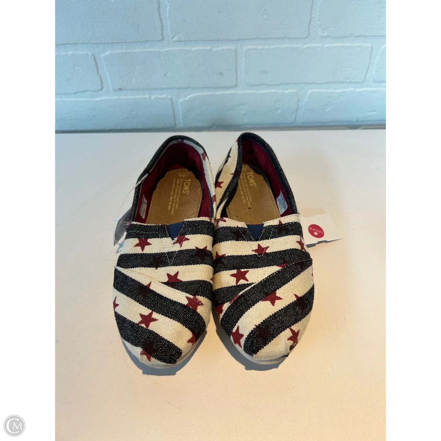Shoes Flats By Toms In Black & Cream, Size: 8