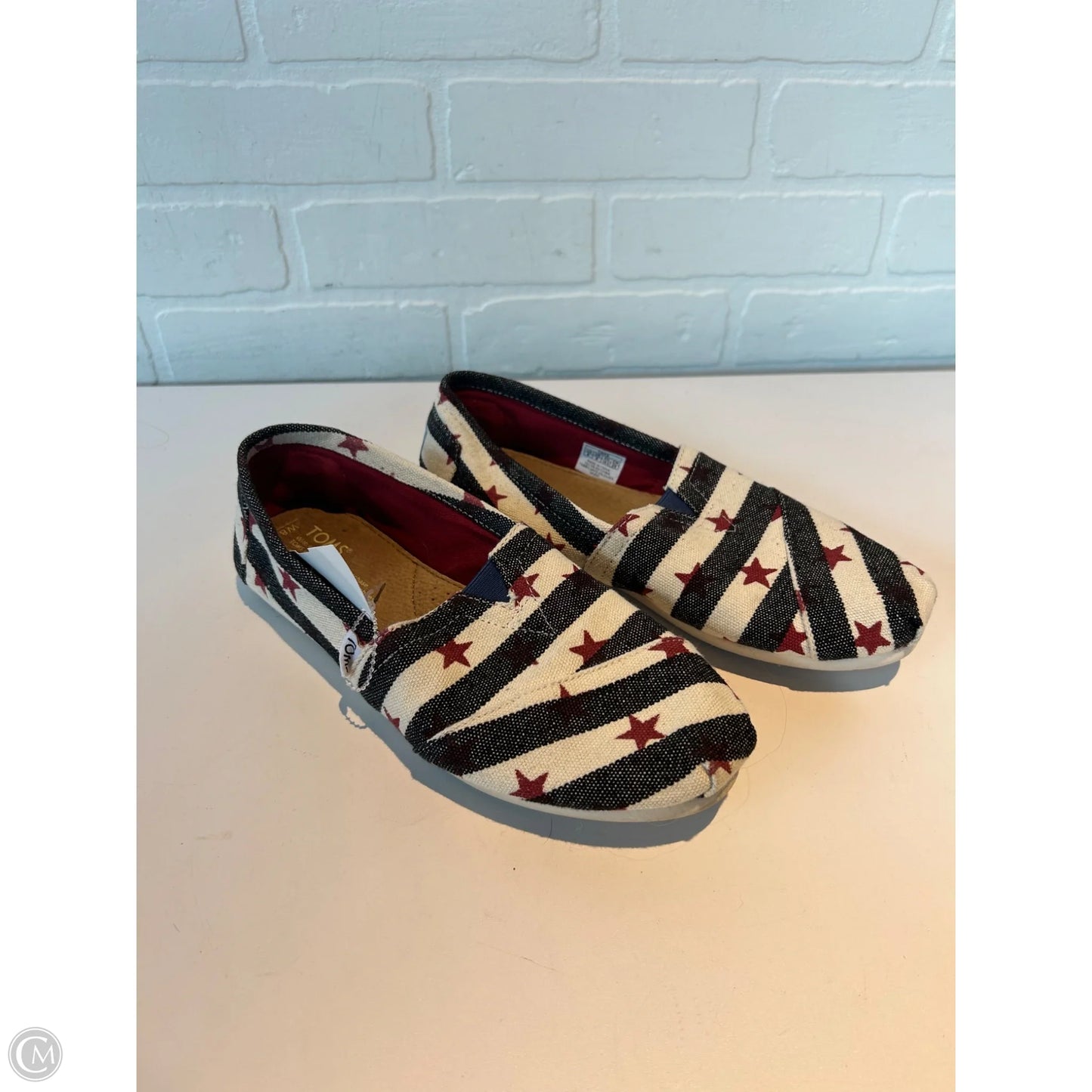 Shoes Flats By Toms In Black & Cream, Size: 8