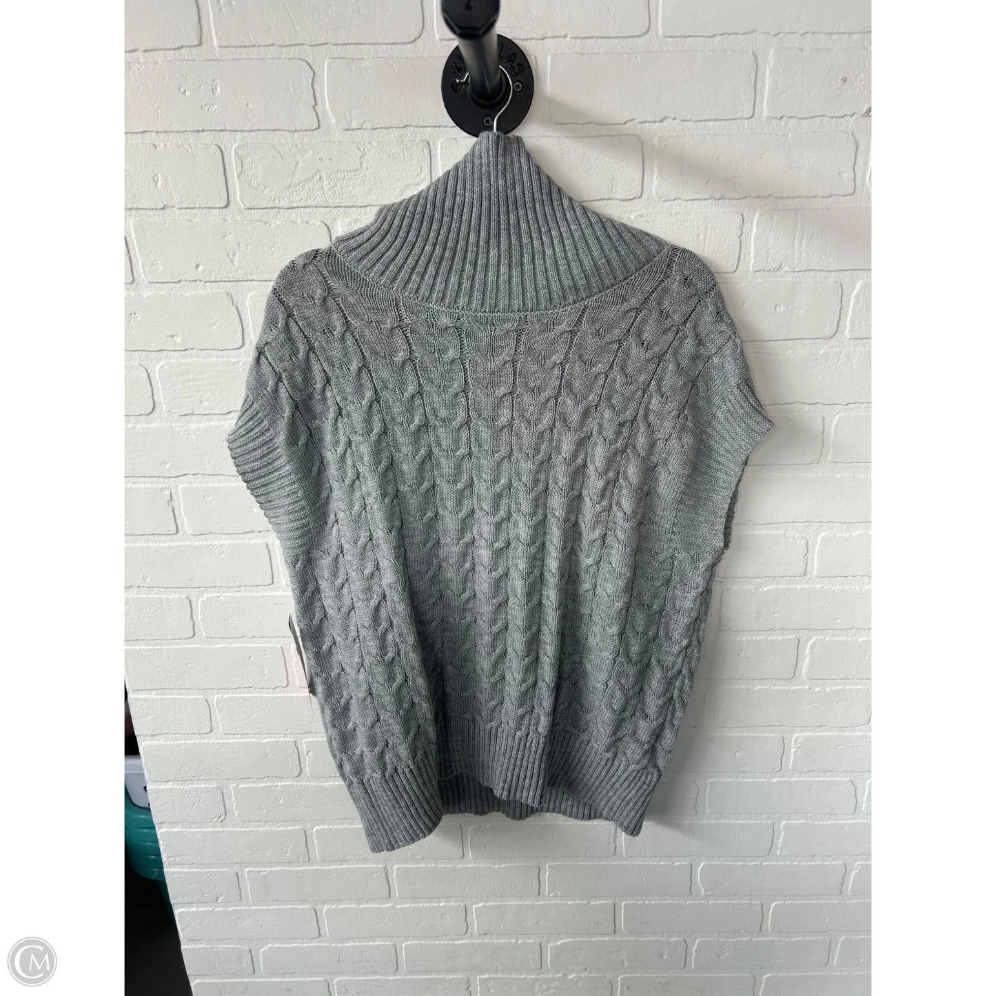 Sweater Short Sleeve By Cme In Grey, Size: S