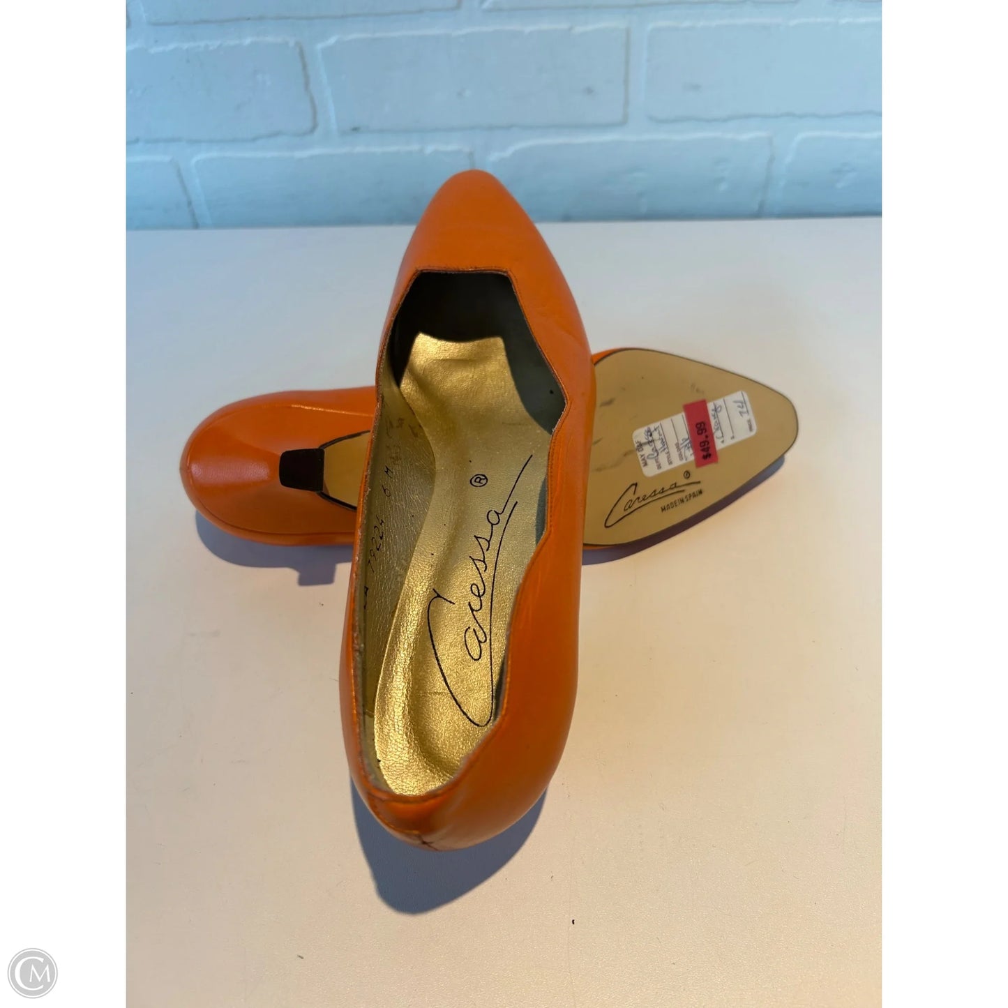 Shoes Heels Kitten By Caressa In Orange, Size: 6