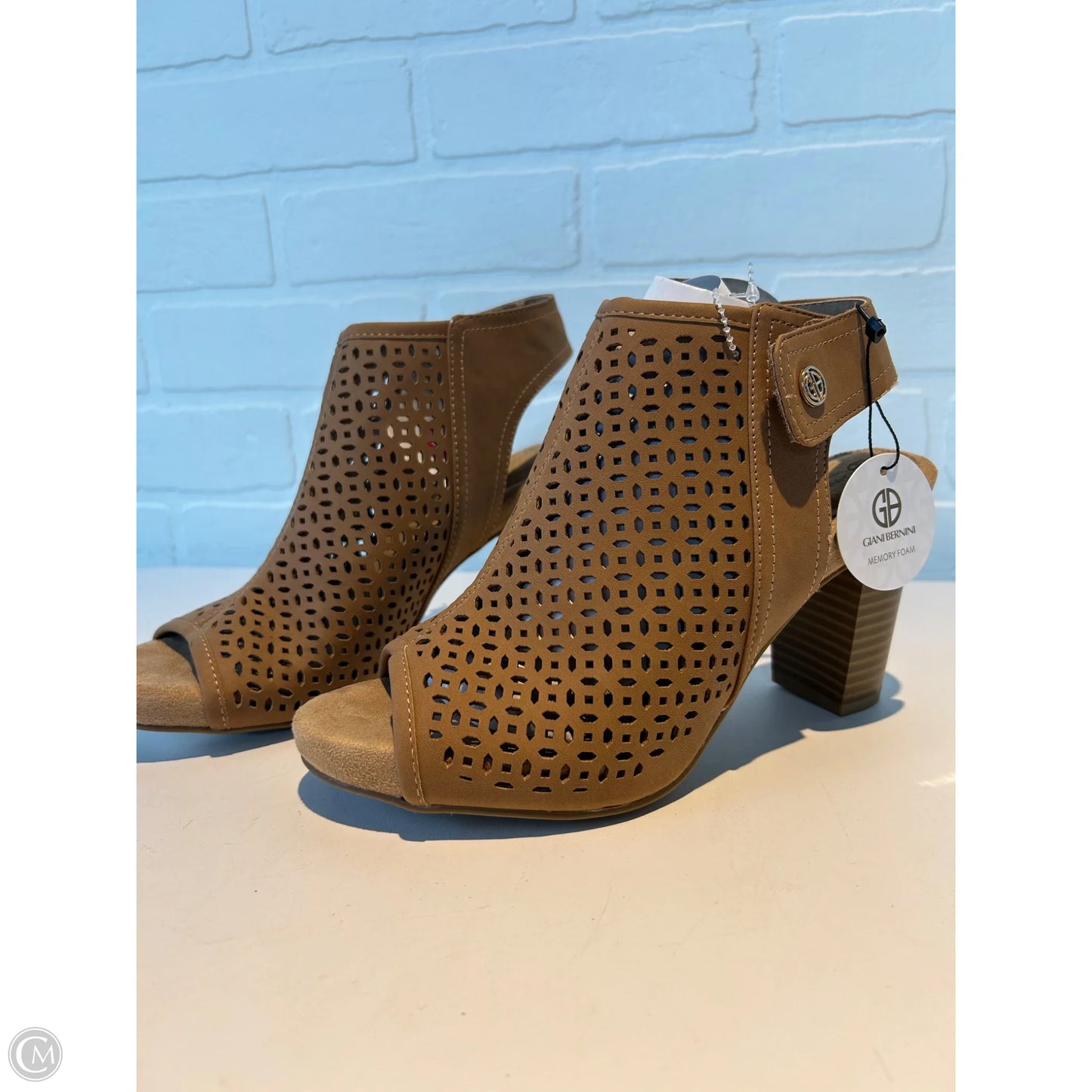 Sandals Heels Block By Giani Bernini In Brown, Size: 7
