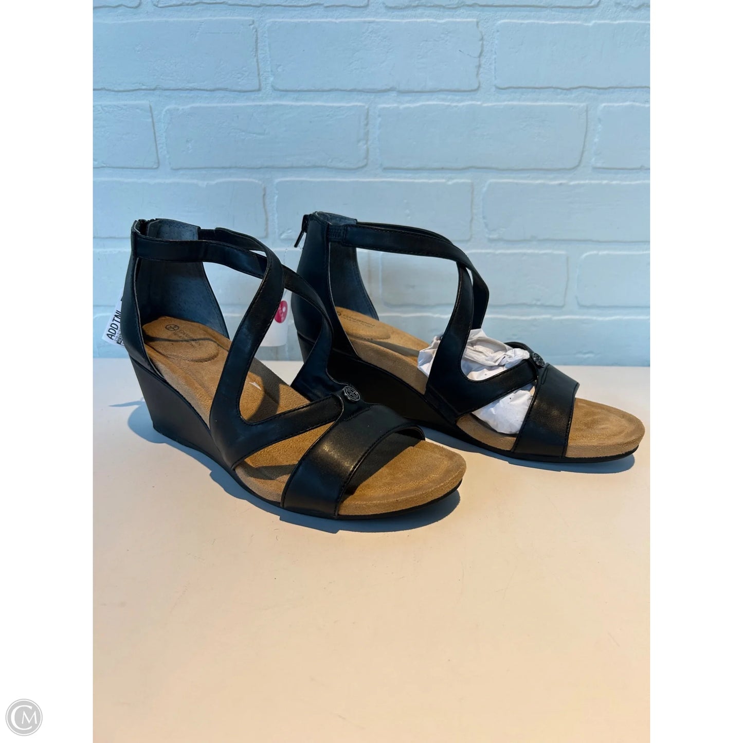 Sandals Heels Wedge By Giani Bernini In Black, Size: 10