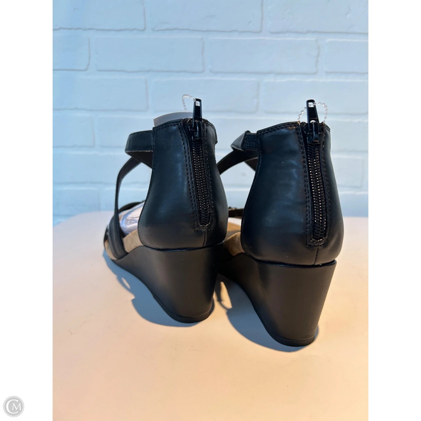 Sandals Heels Wedge By Giani Bernini In Black, Size: 10