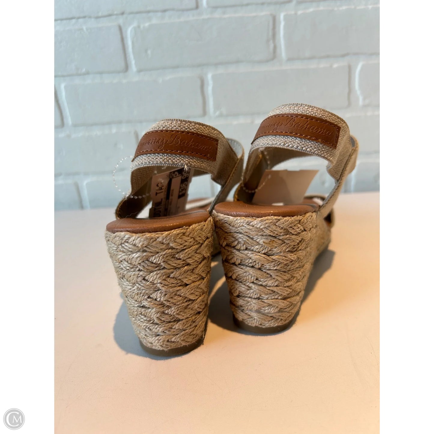 Sandals Heels Wedge By Tommy Bahama In Tan, Size: 9