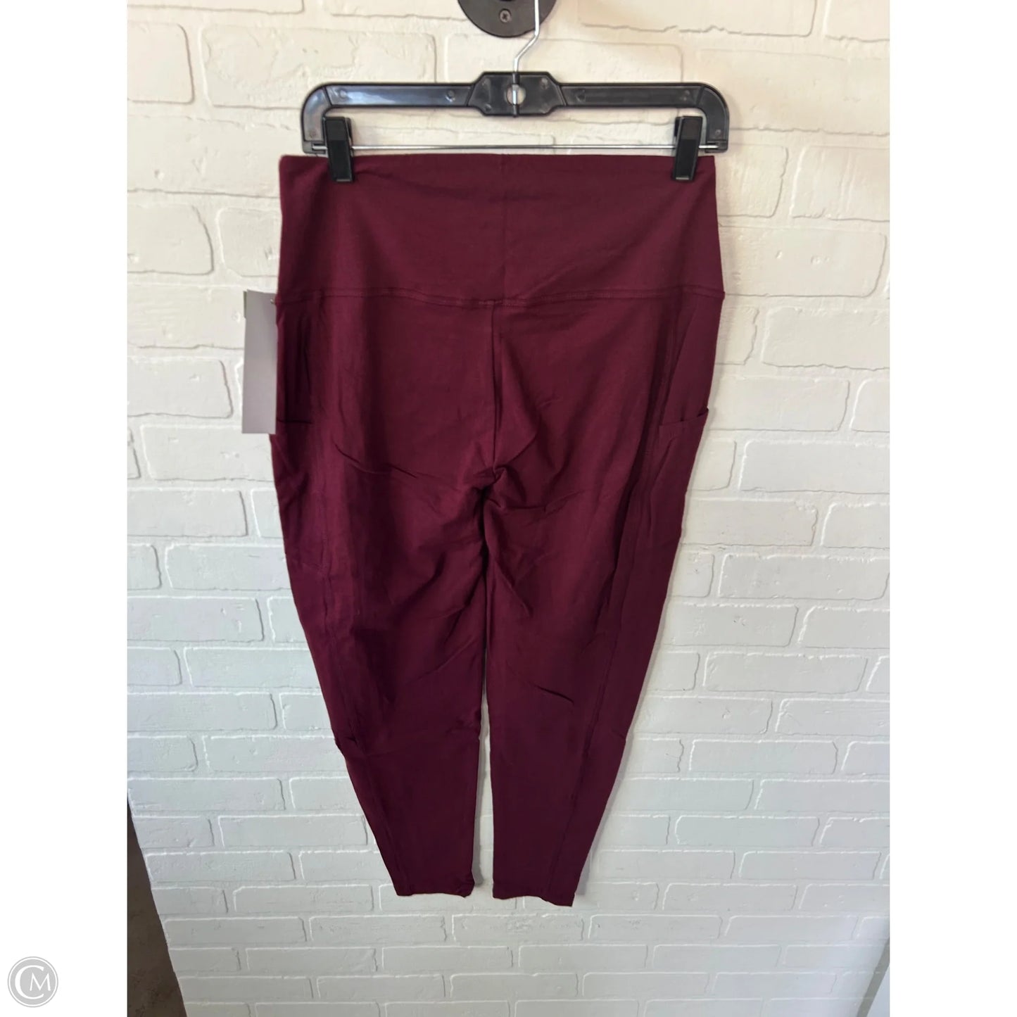 Athletic Leggings By Zenana Outfitters In Red, Size: 18