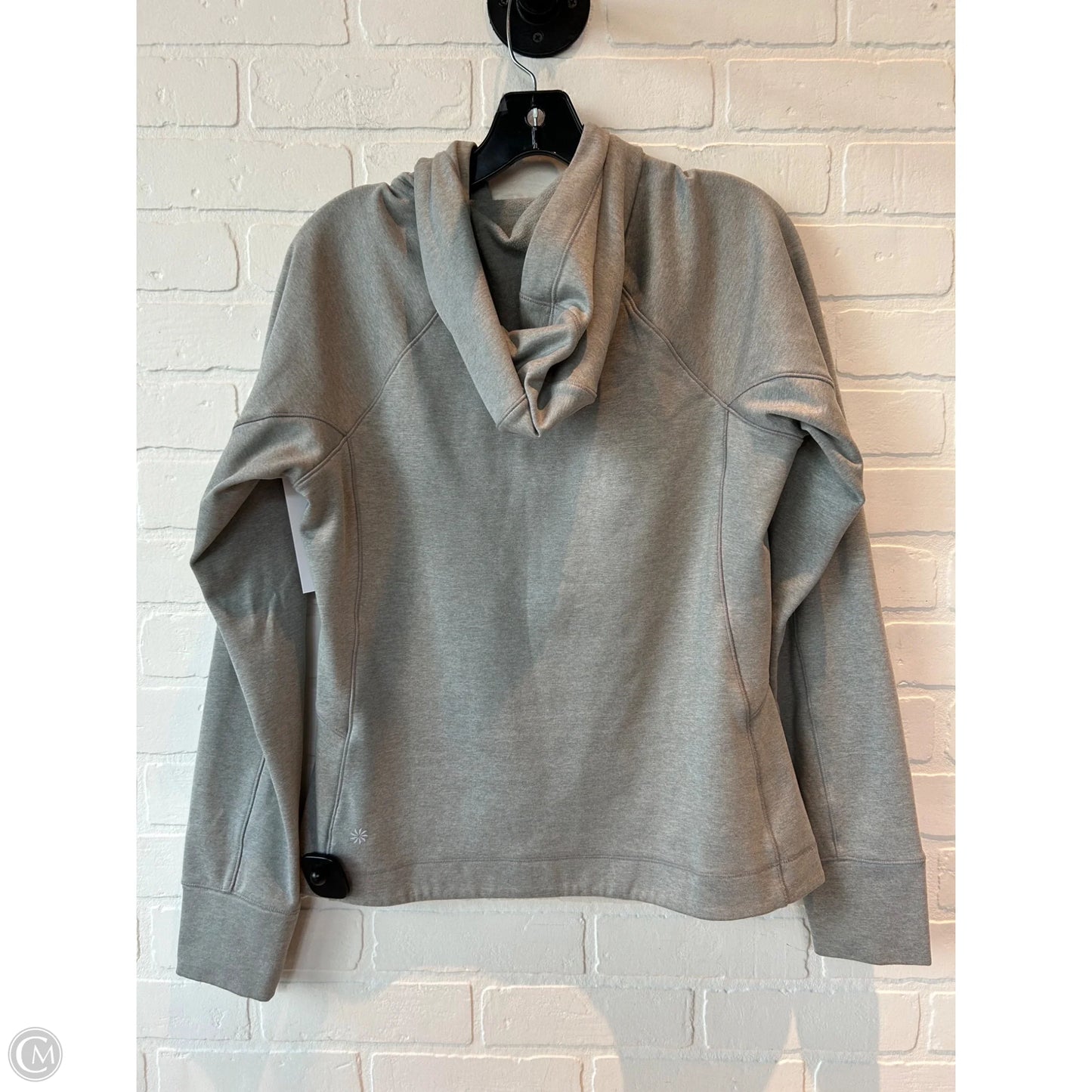 Athletic Sweatshirt Hoodie By Athleta In Grey, Size: M