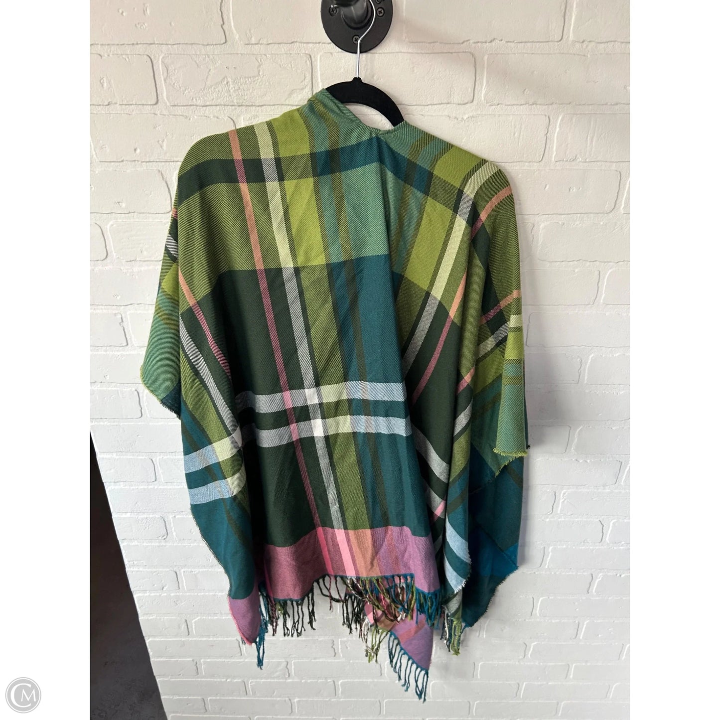 Shawl By Echo In Green & Pink, Size: Osfm