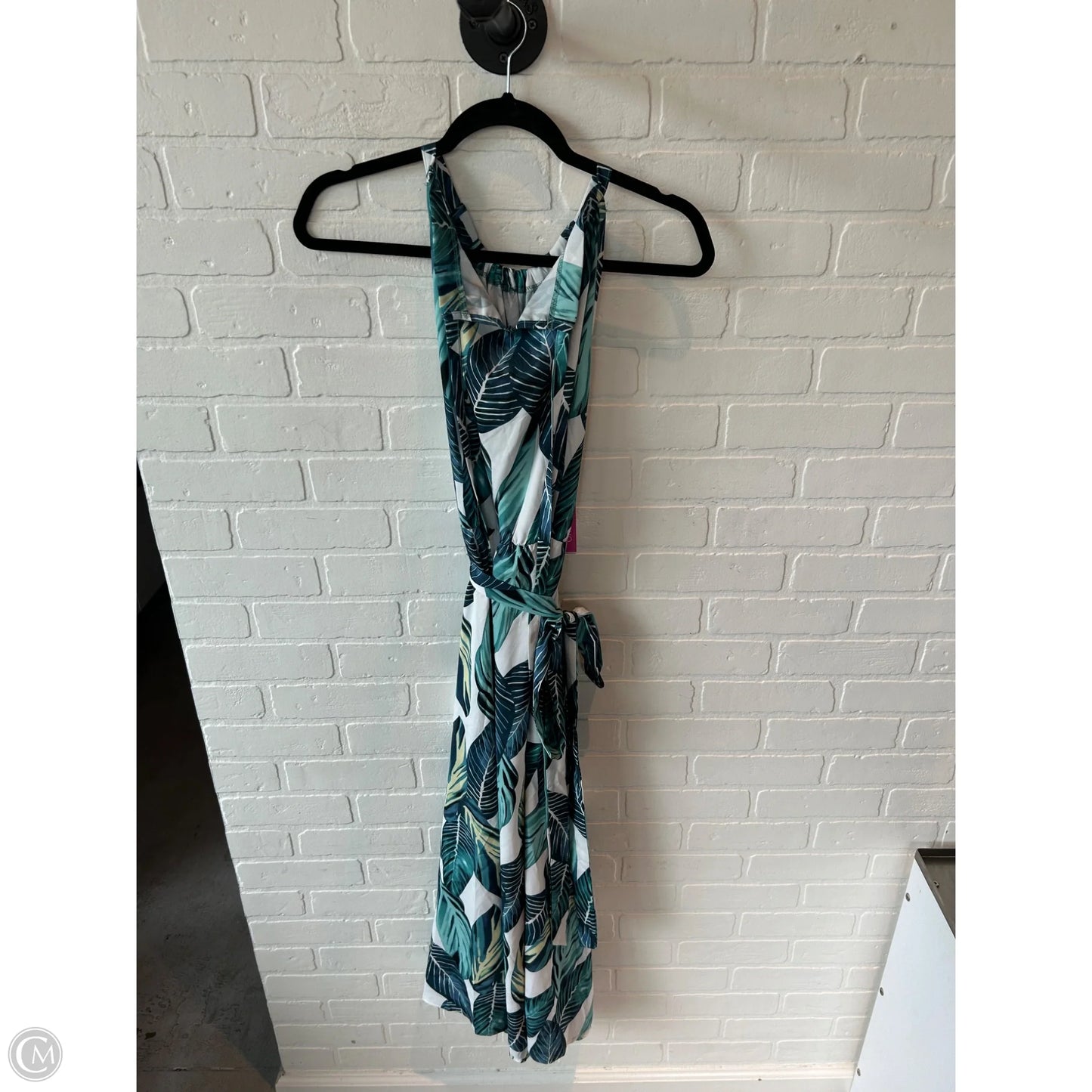 Dress Casual Maxi By Cme In Green & White, Size: 1x