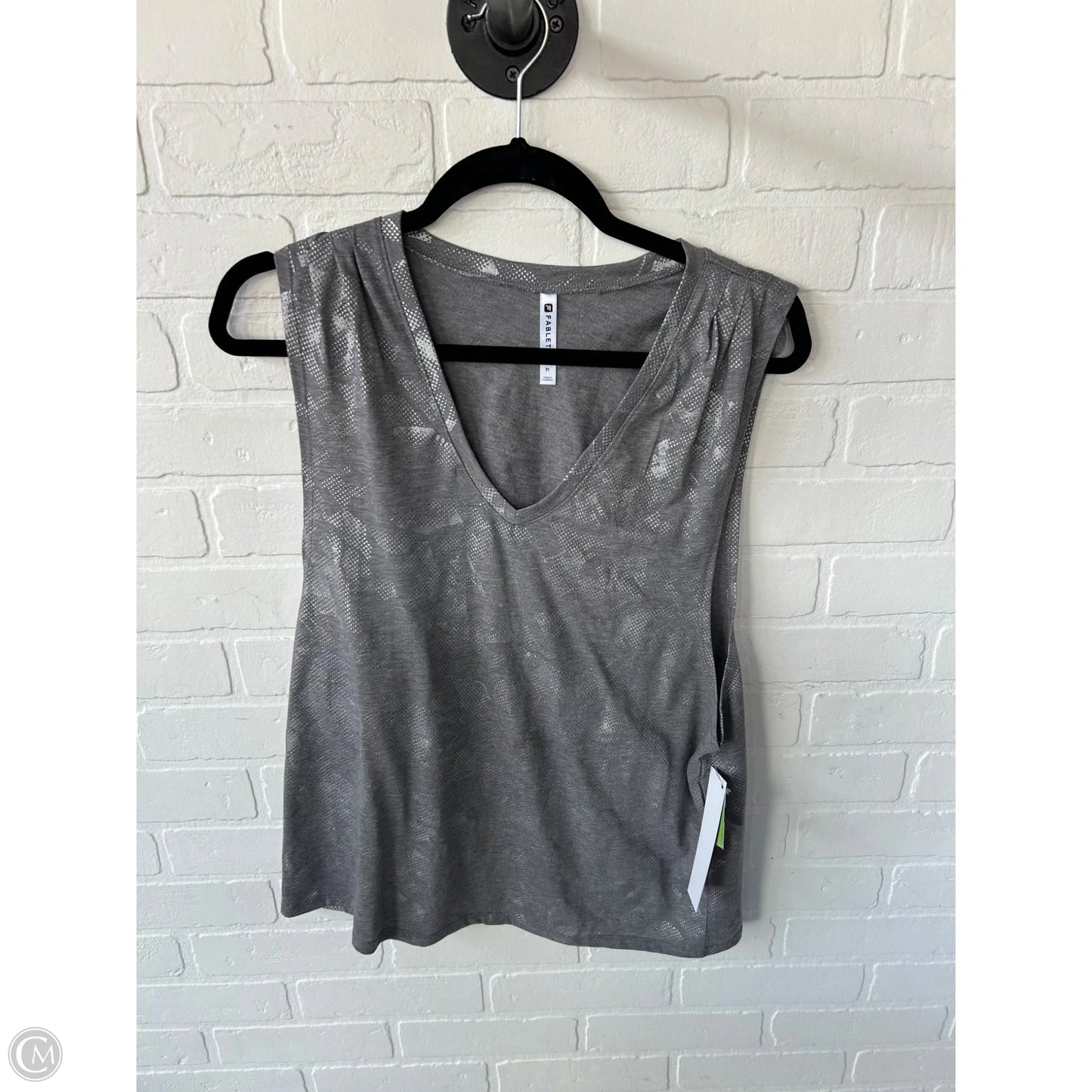 Athletic Tank Top By Fabletics In Grey, Size: M