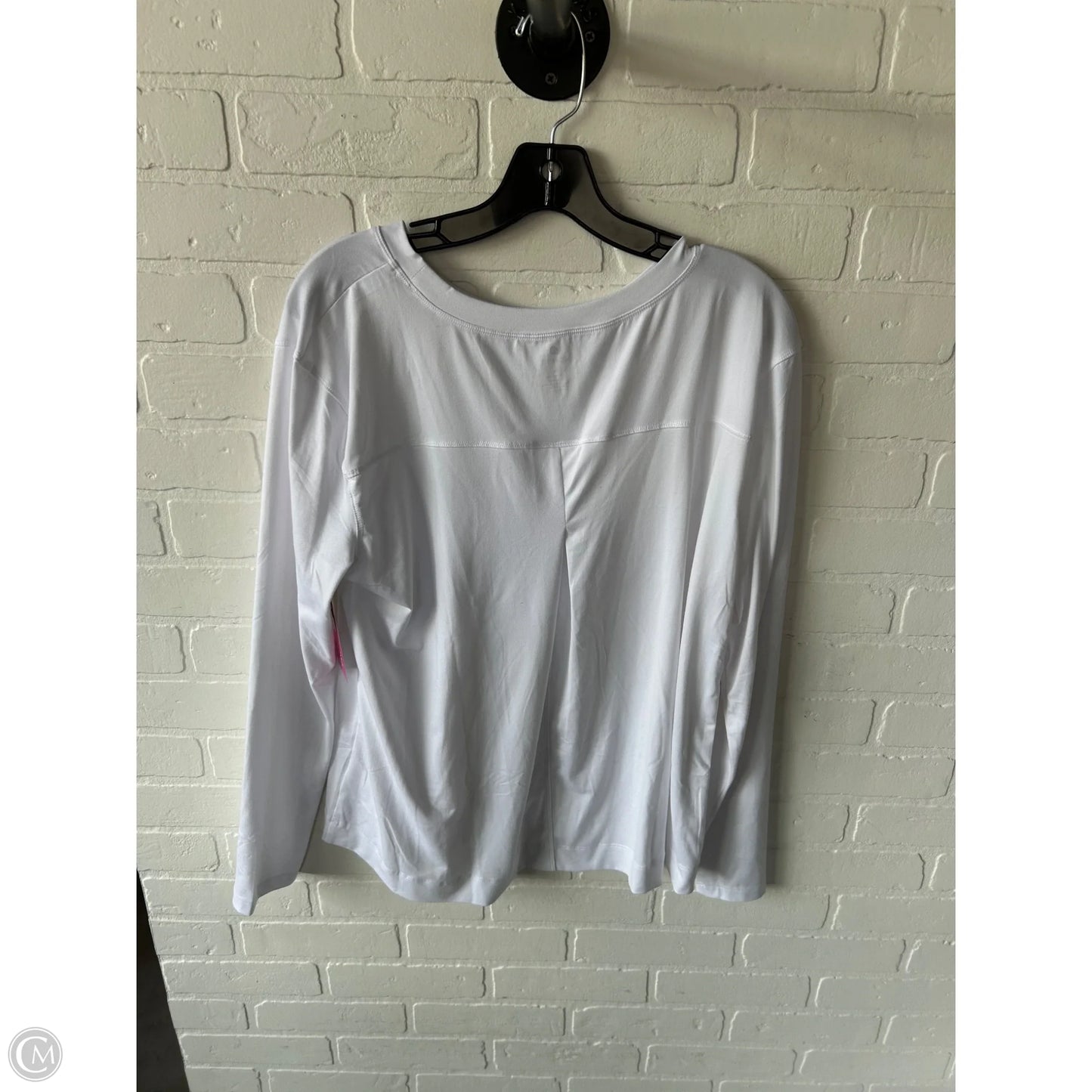 Athletic Top Long Sleeve Crewneck By Apana In White, Size: L