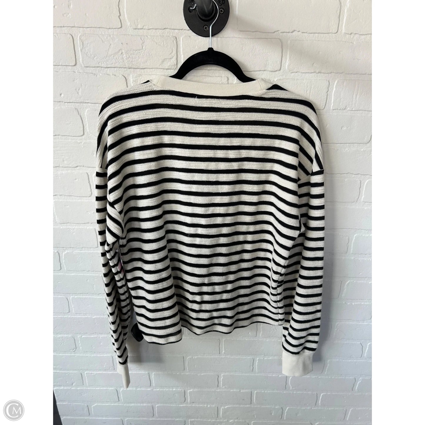 Sweatshirt Crewneck By Evereve In Black & Cream, Size: S