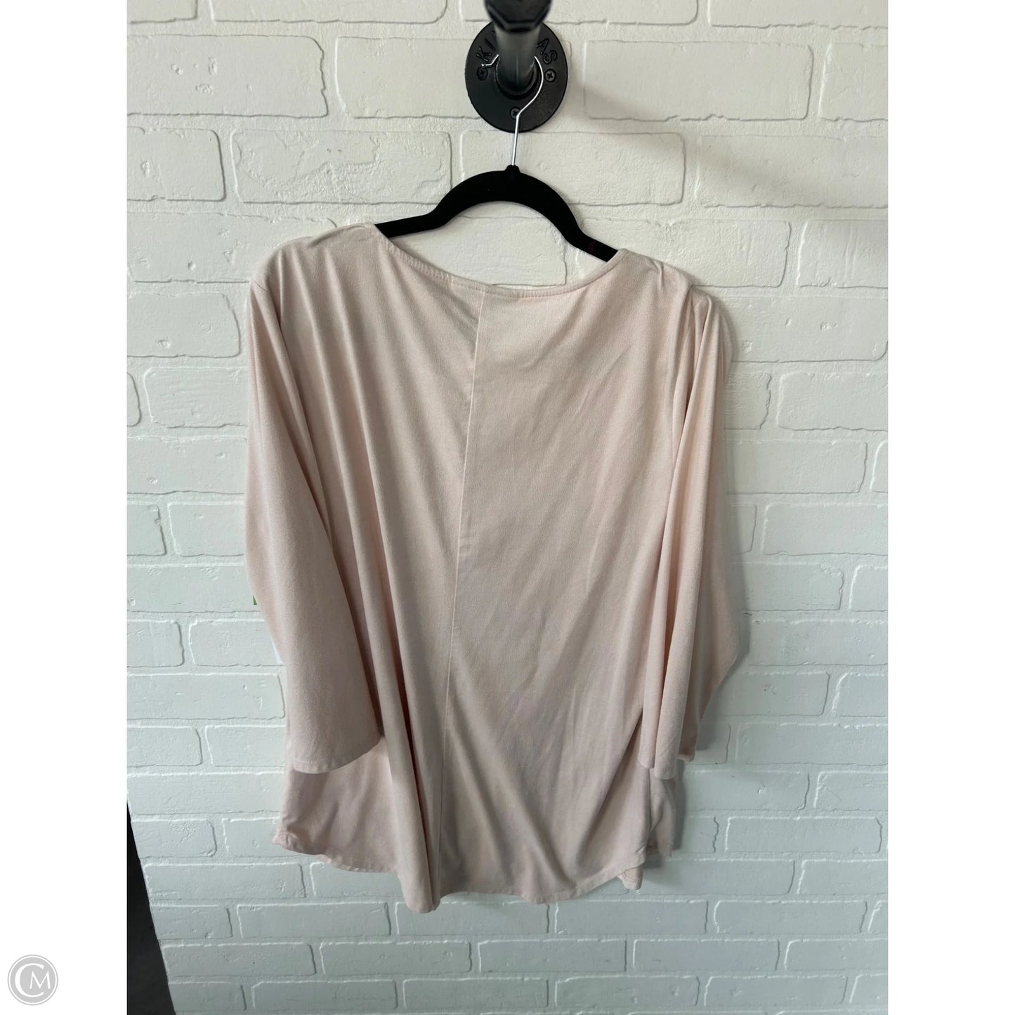 Top 3/4 Sleeve By Style And Company In Pink & Silver, Size: Xl