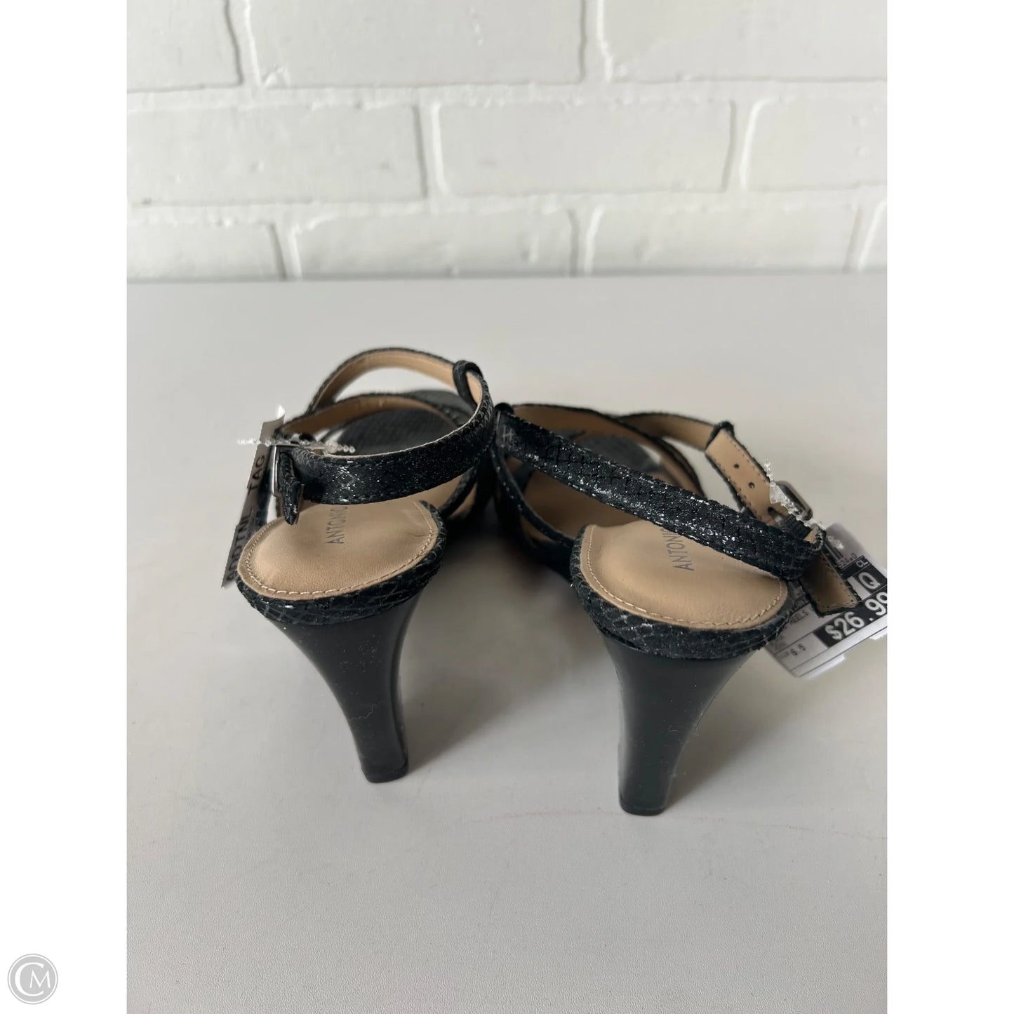 Sandals Heels Wedge By Antonio Melani In Black, Size: 6.5