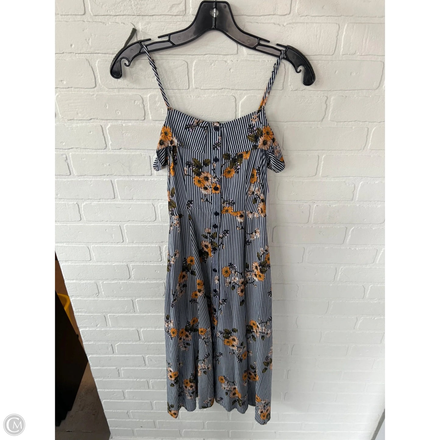 Dress Casual Maxi By Cme In Blue & White, Size: S