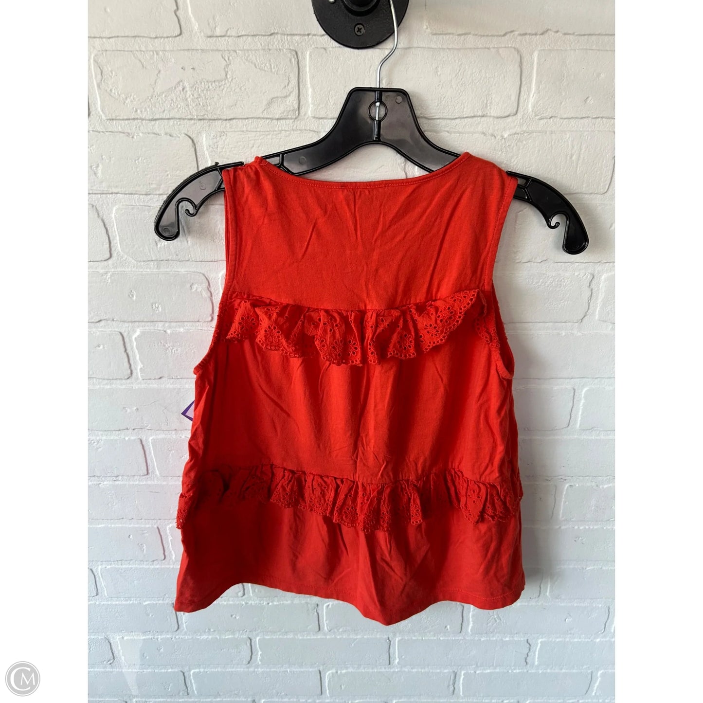 Top Sleeveless By J. Crew In Orange, Size: Xxs