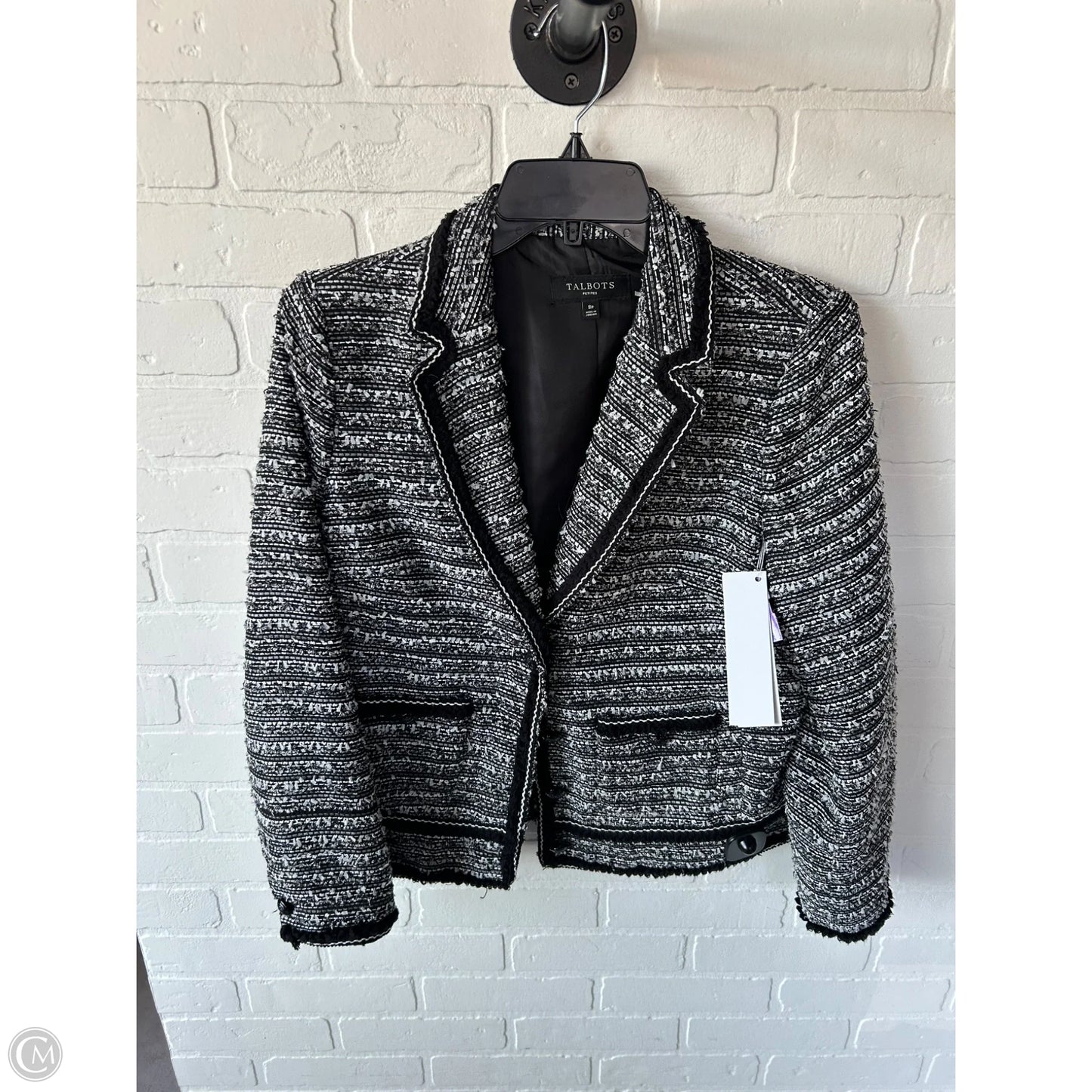 Blazer By Talbots In Black & Yellow, Size: Mp