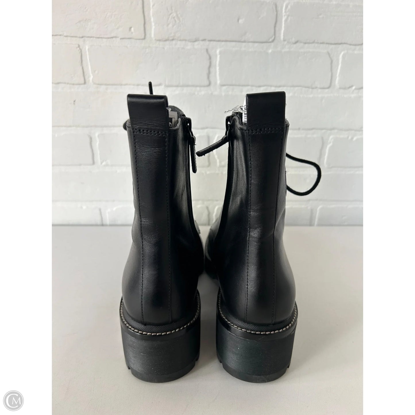 Boots Designer By Tory Burch In Black & Blue, Size: 11