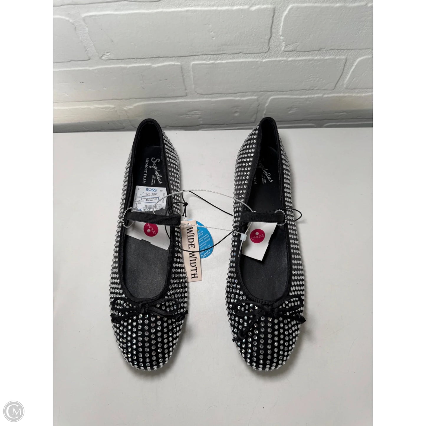 Shoes Flats By Seychelles In Black & Silver, Size: 10